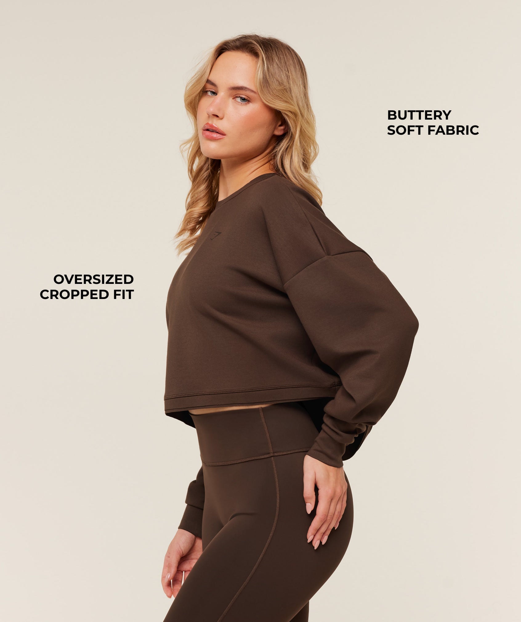 Women's Gymshark Flow Long Sleeve Top Archive Brown
