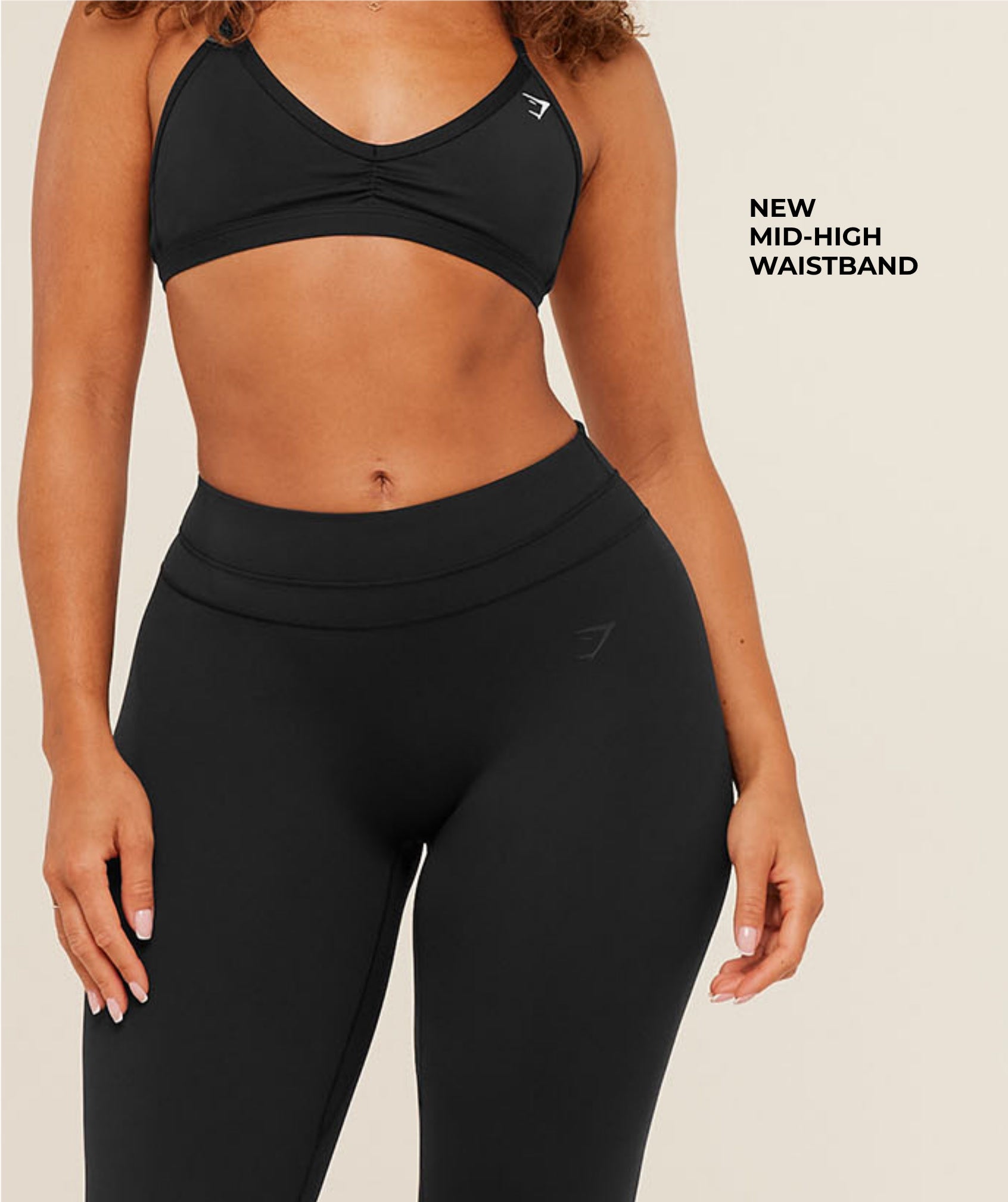 Women's Gymshark Whitney Mid-High Rise Flared Leggings Black