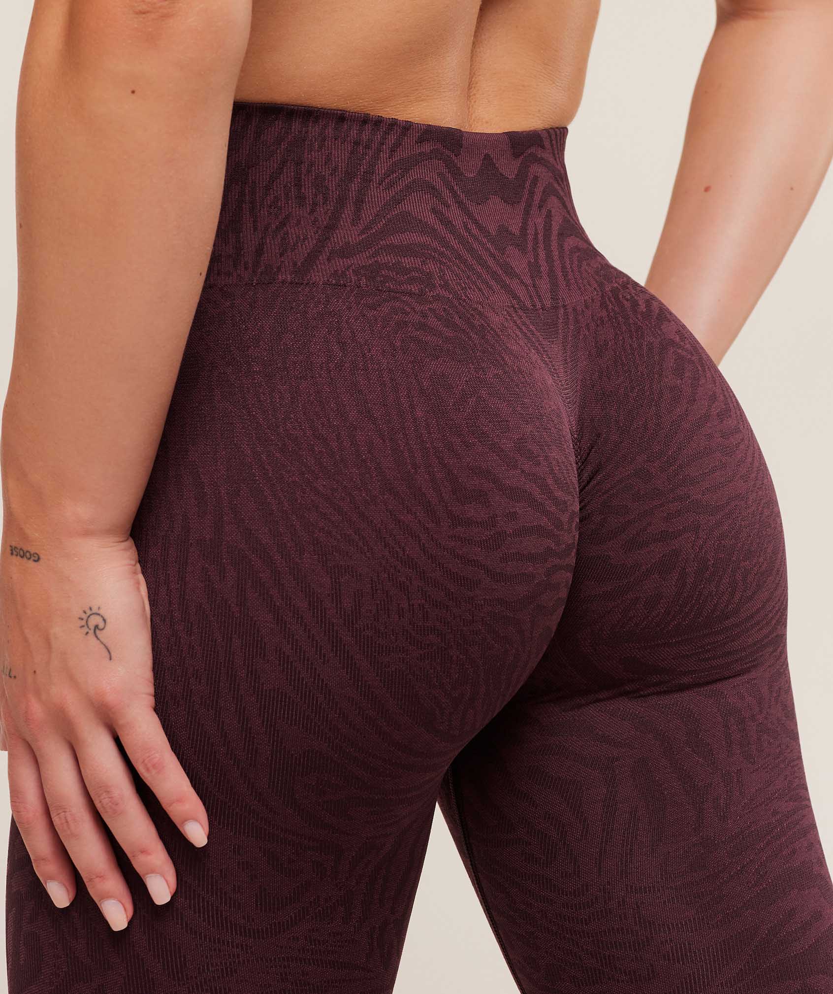 Women's Gymshark Adapt Animal Seamless Leggings Cherry Purple