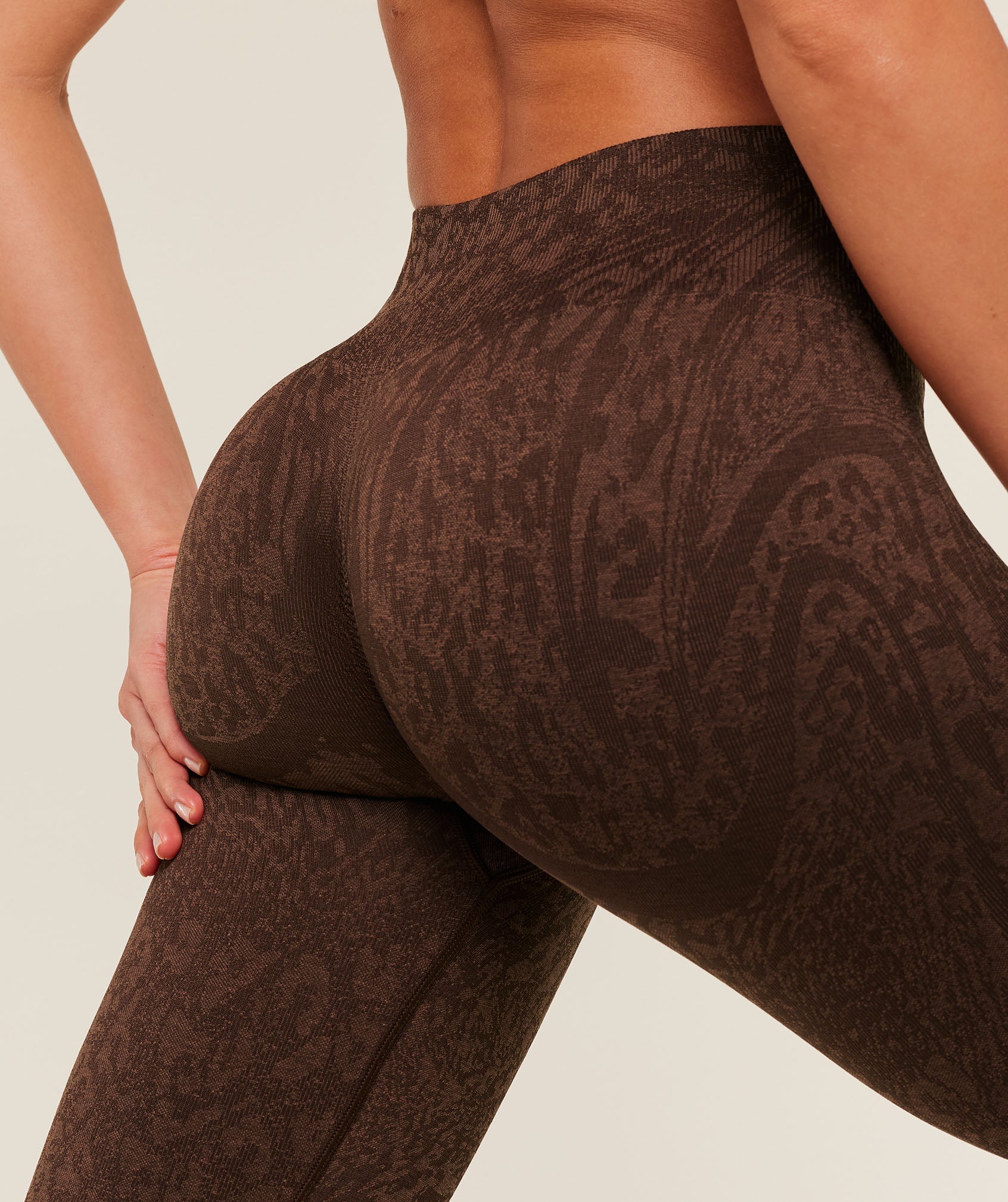 Women's Gymshark Adapt Animal X Whitney Leggings Gs Archive Brown