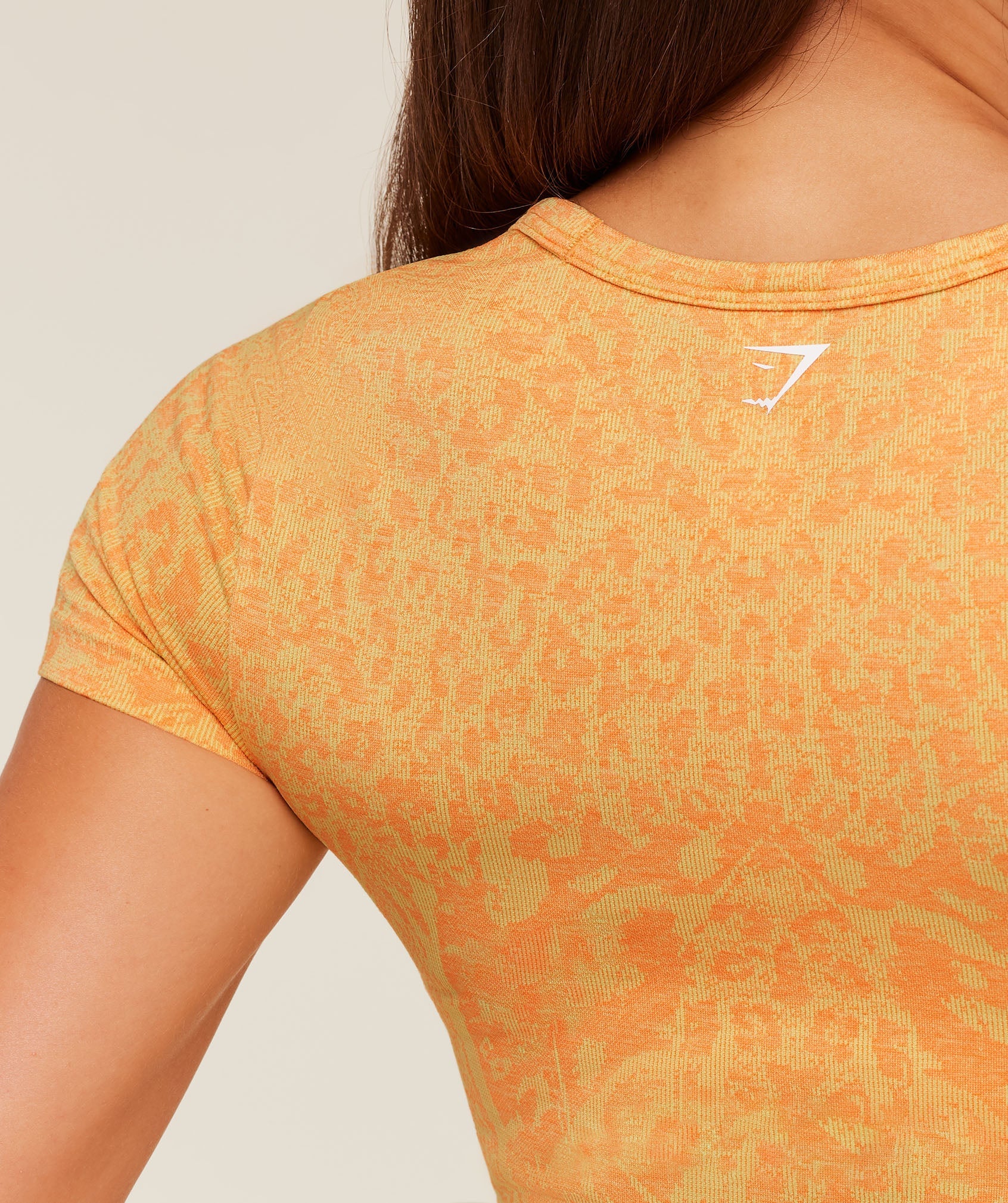 Women's Gymshark Adapt Animal X Whitney Short Sleeve Top Sorbet Yellow