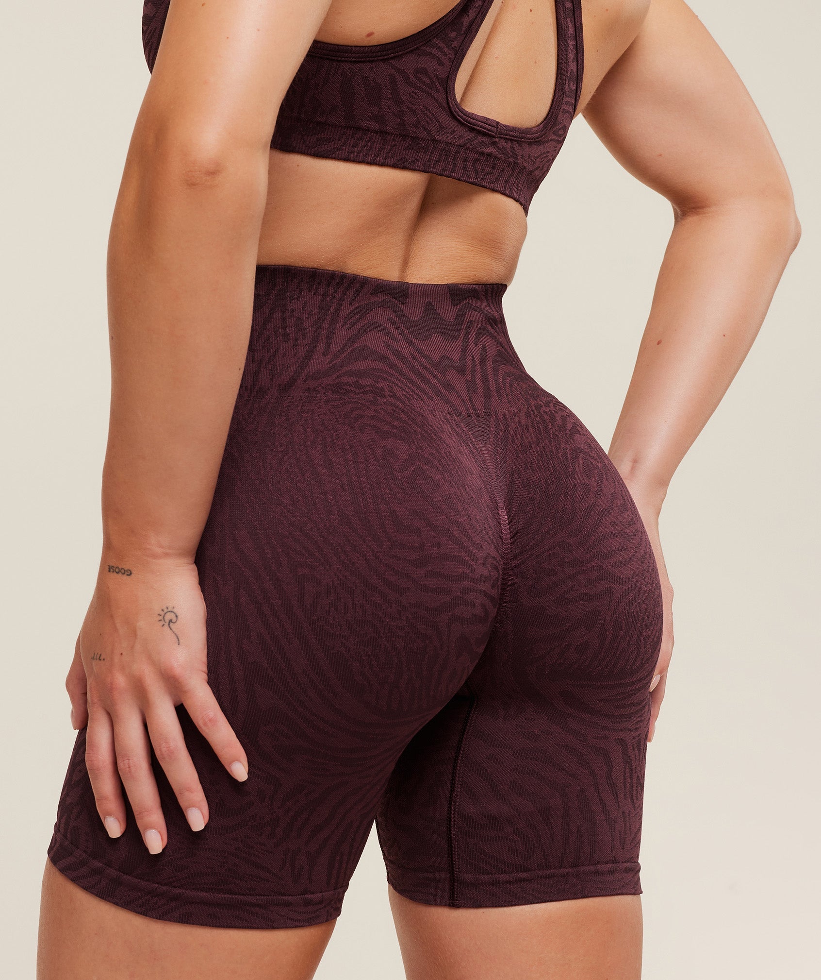 Women's Gymshark Adapt Animal Seamless Shorts Cherry Purple