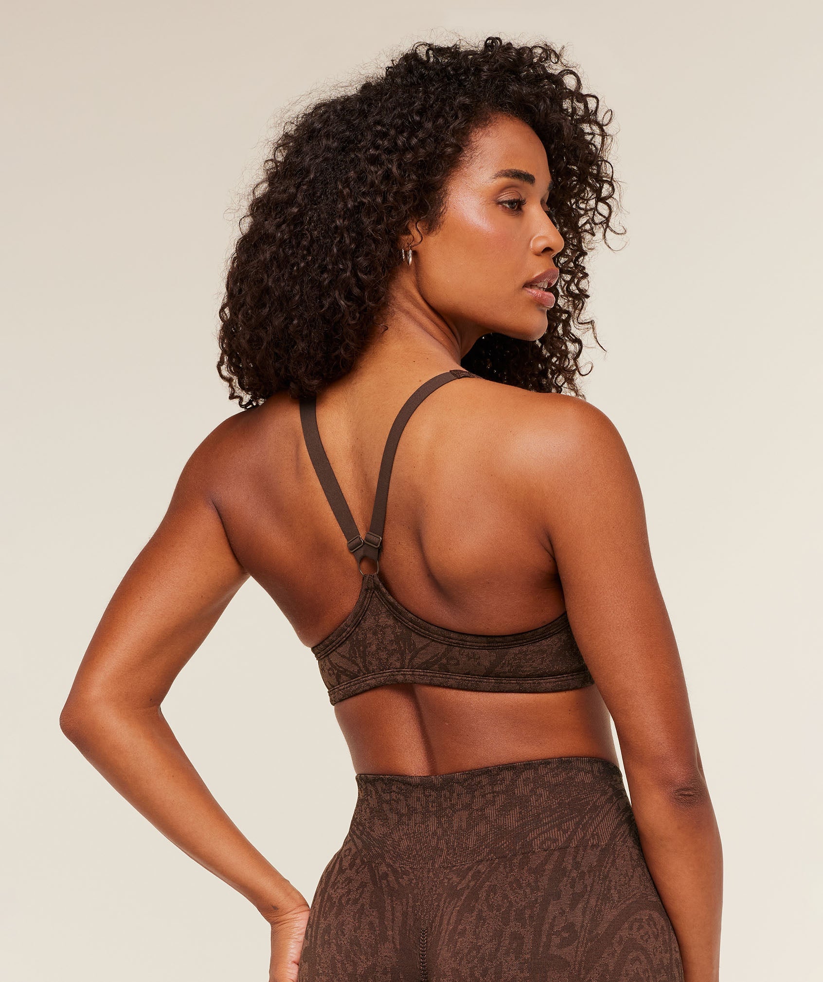 Women's Gymshark Adapt Animal X Whitney Sports Bra Archive Brown