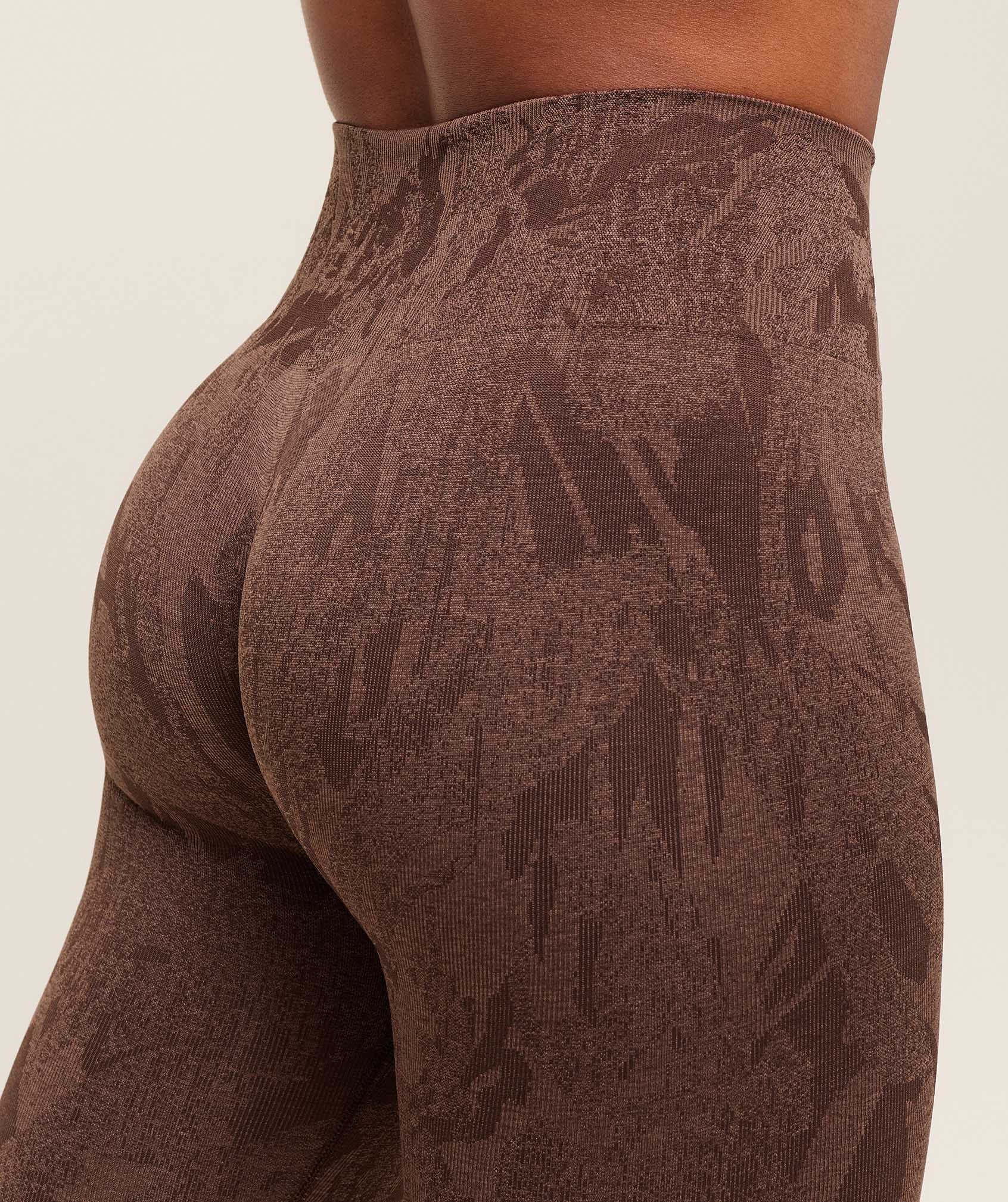 Women's Gymshark Adapt Camo Seamless Leggings Archive Brown