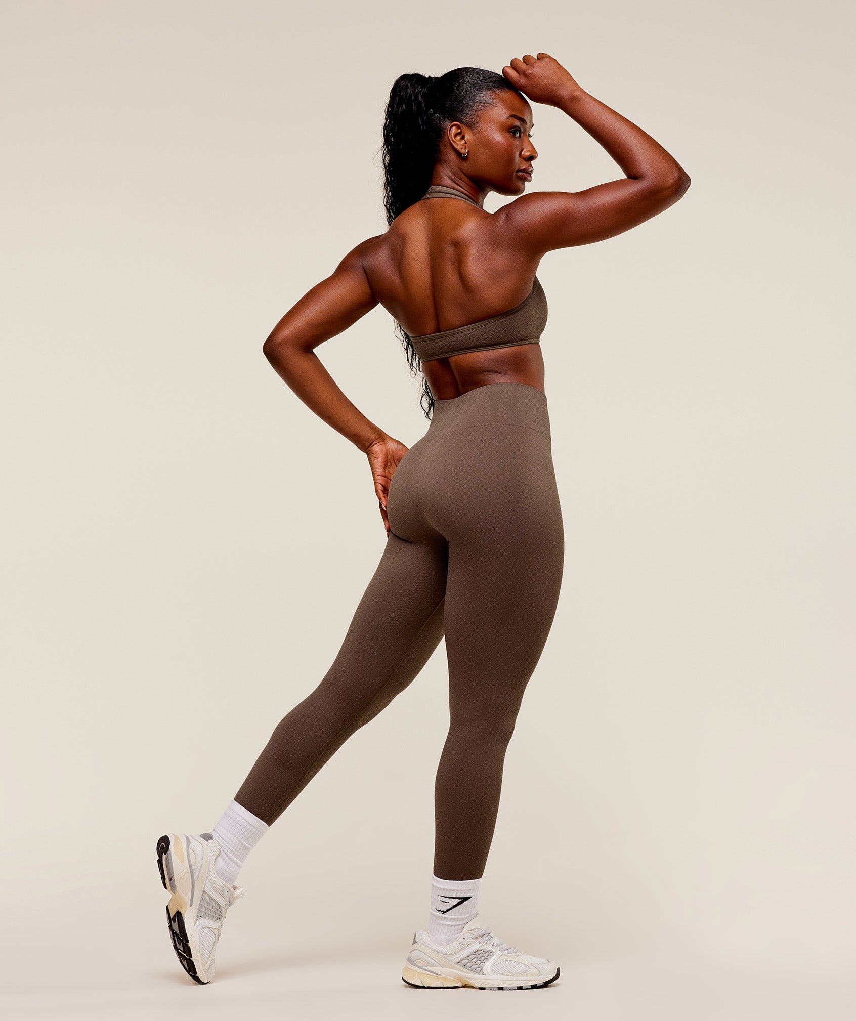 Women's Gymshark Adapt Fleck Seamless Leggings Soft Brown