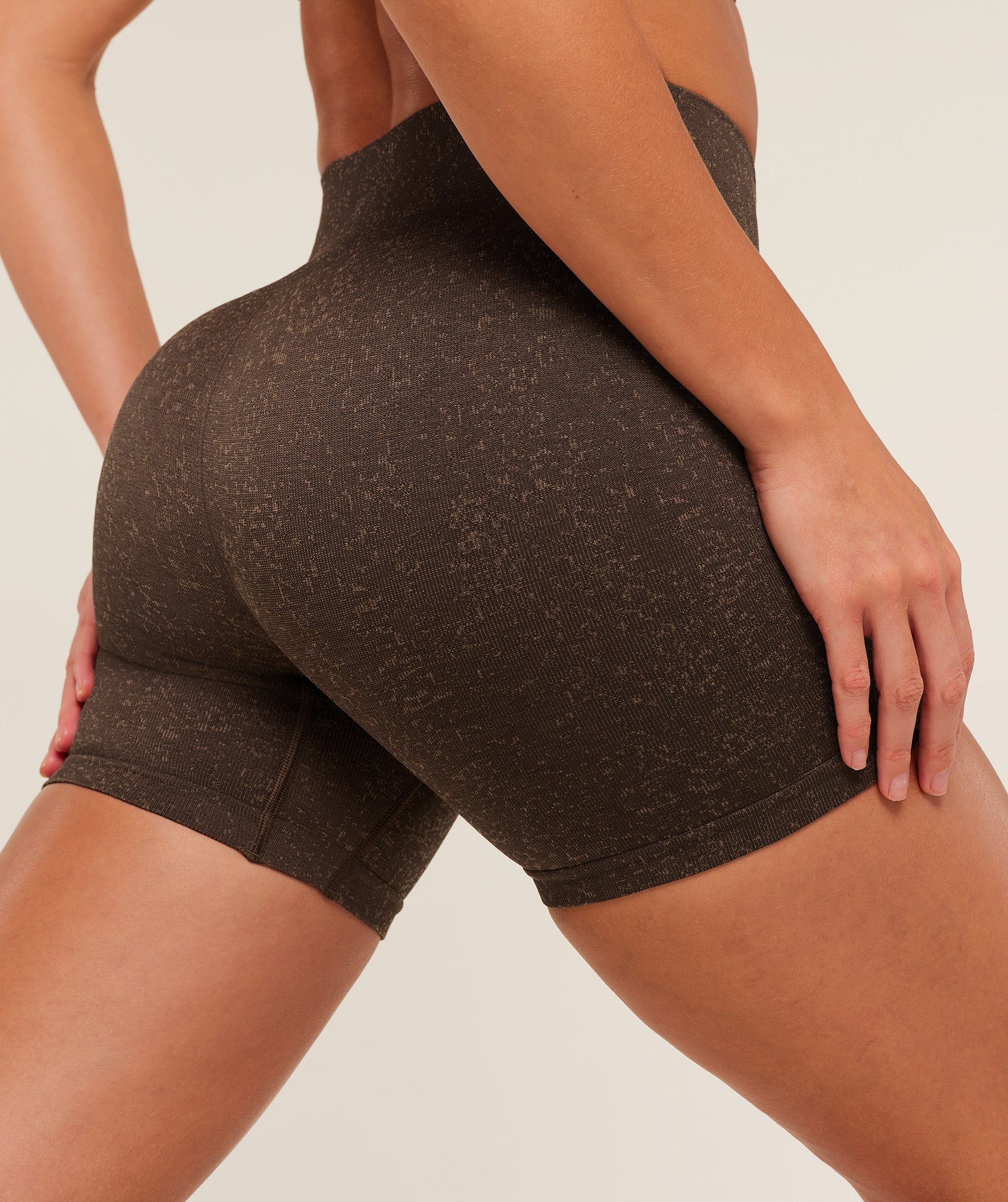 Women's Gymshark Adapt Fleck Seamless Shorts Archive Brown