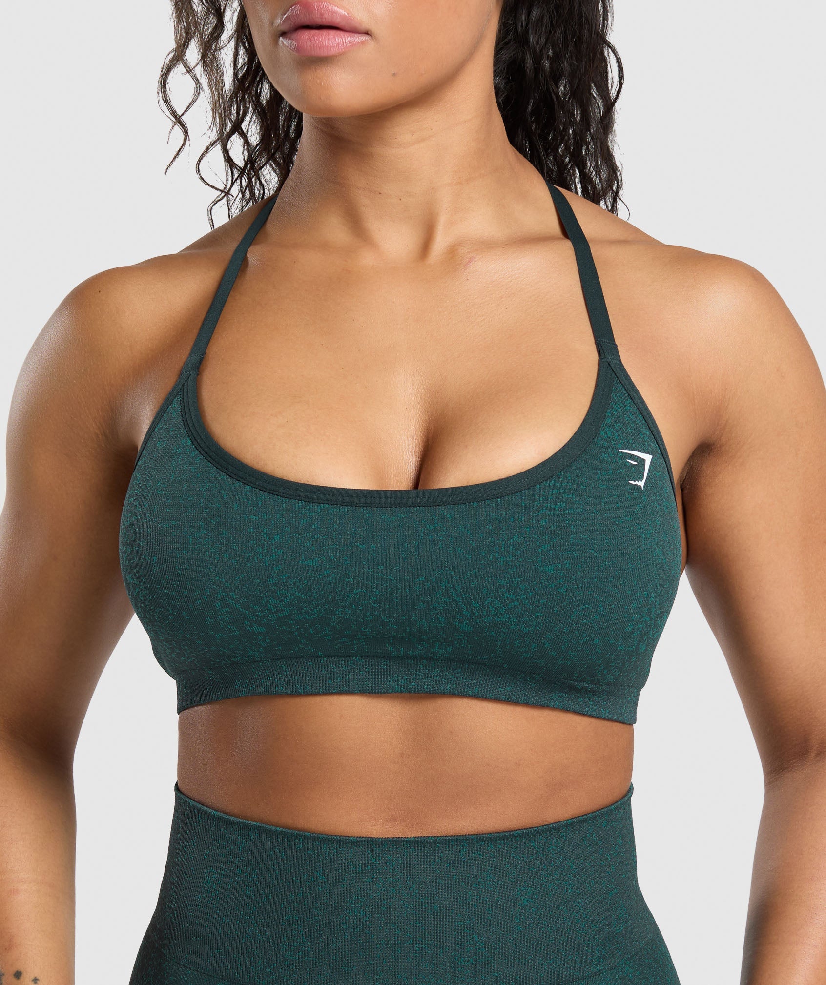 Women's Gymshark Adapt Fleck T-Back Bra Darkest Teal