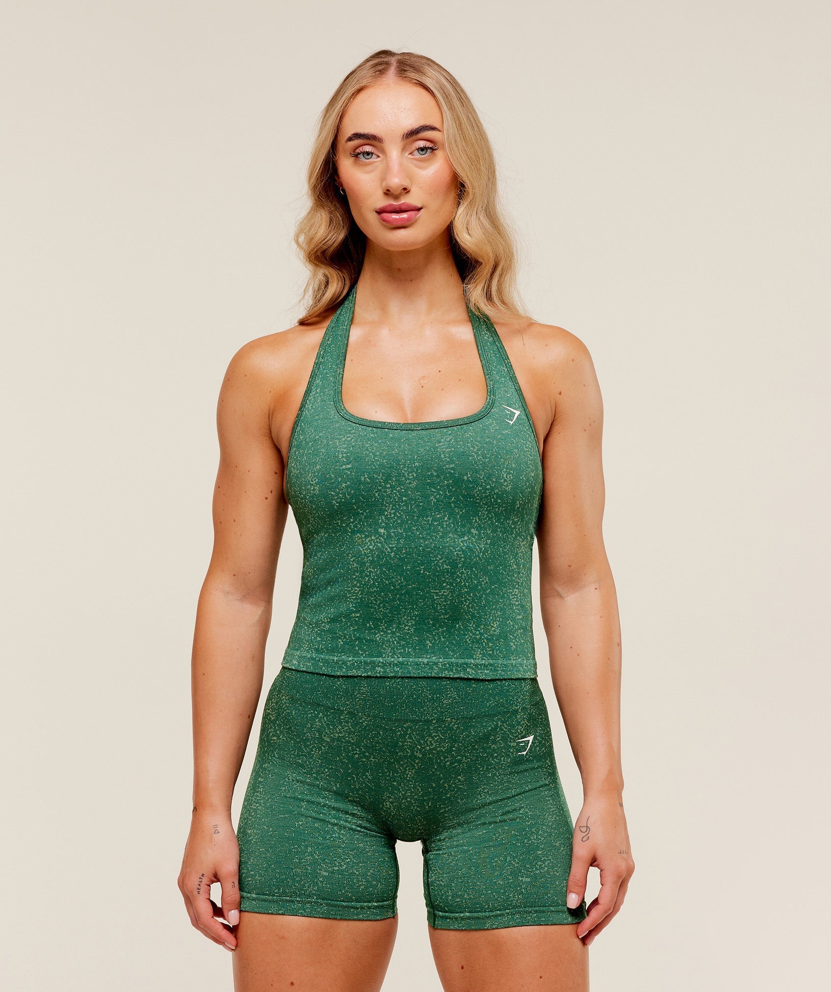 Women's Gymshark Adapt Fleck X Whitney Tank With Shelf Lift Green