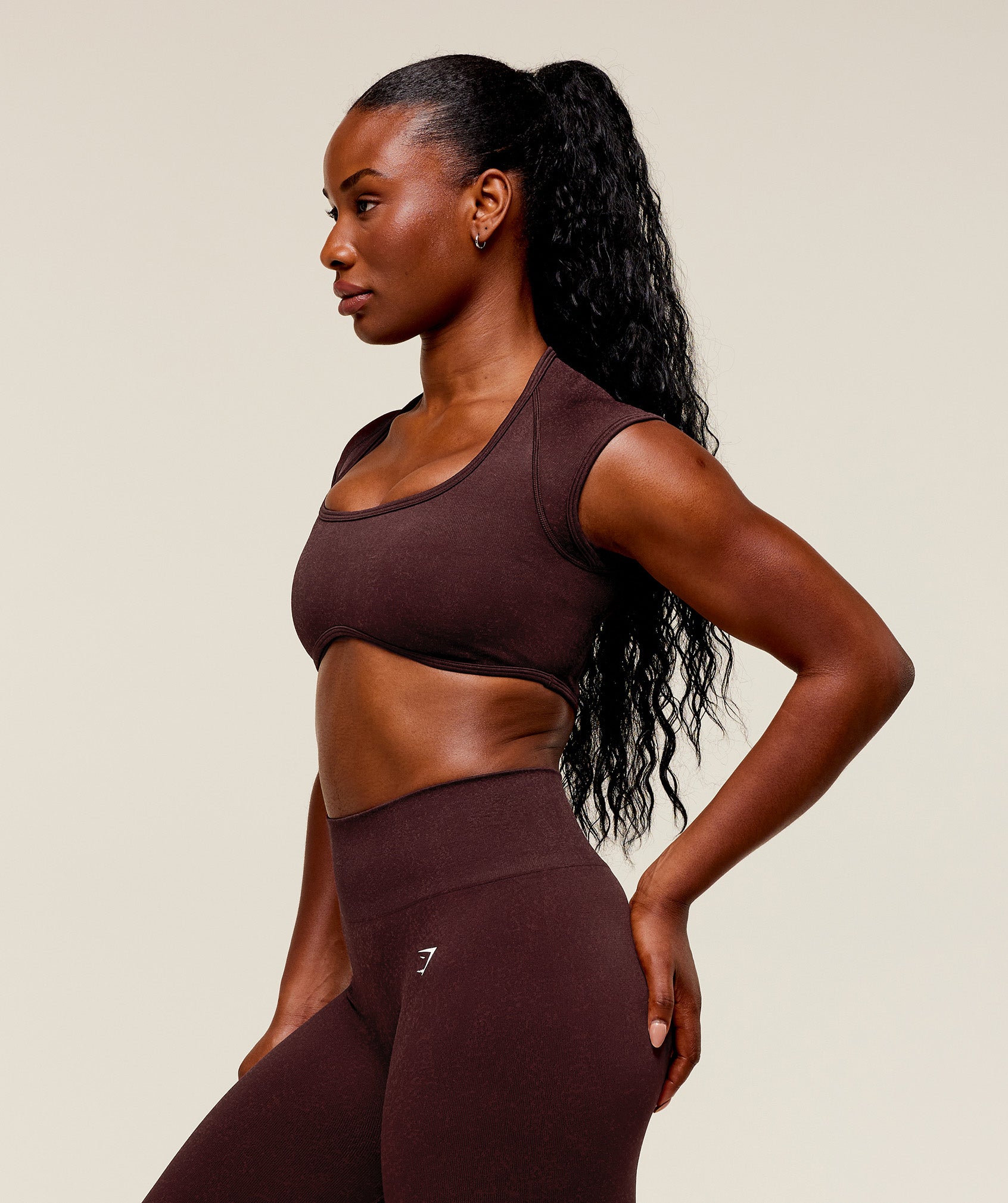 Women's Gymshark Adapt Fleck X Whitney Short Sleeve Crop Top Cherry Purple