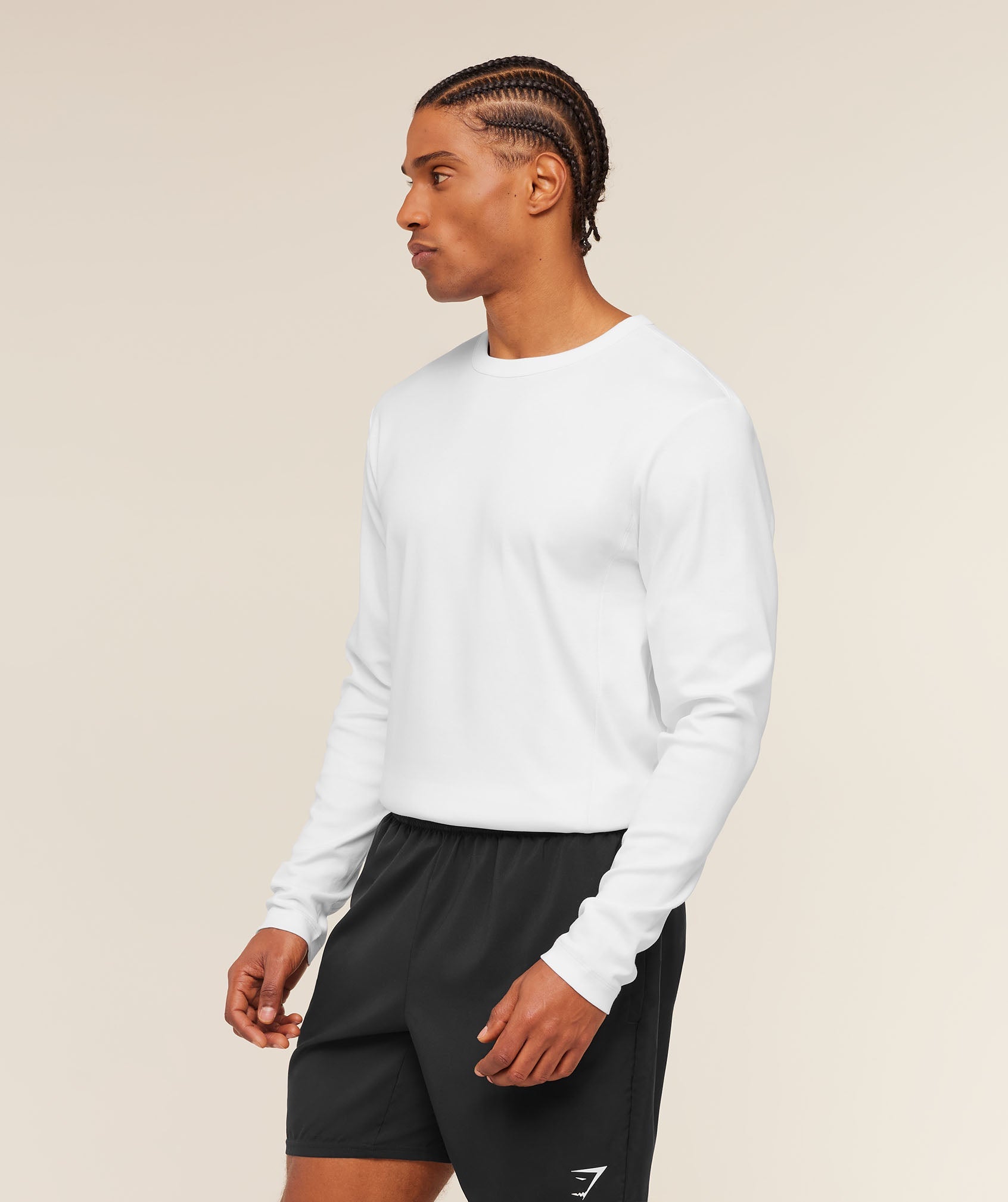 Gymshark Off Duty Long Sleeve T-Shirt White
