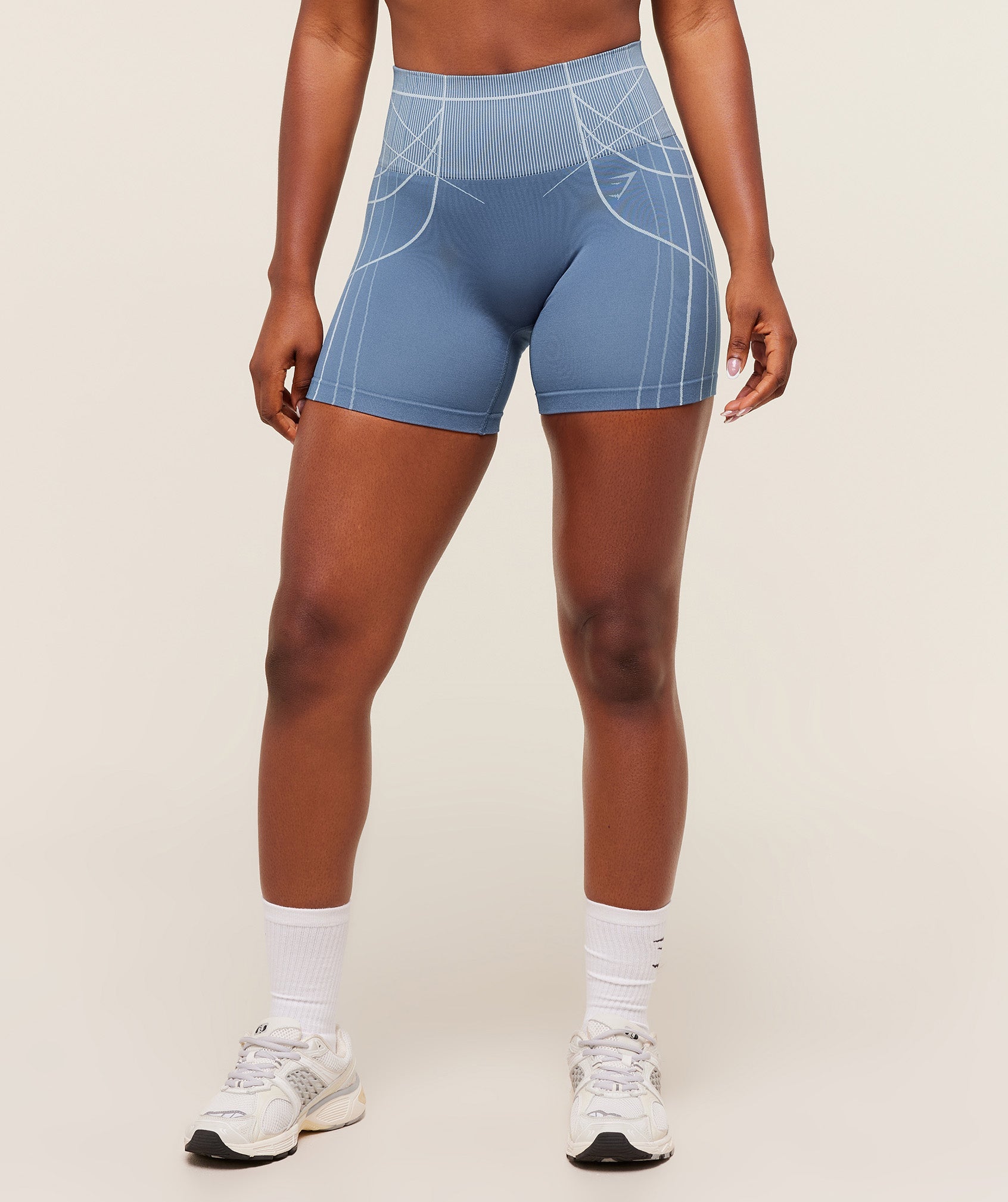 Women's Gymshark Apex Seamless Shorts Worn Blue