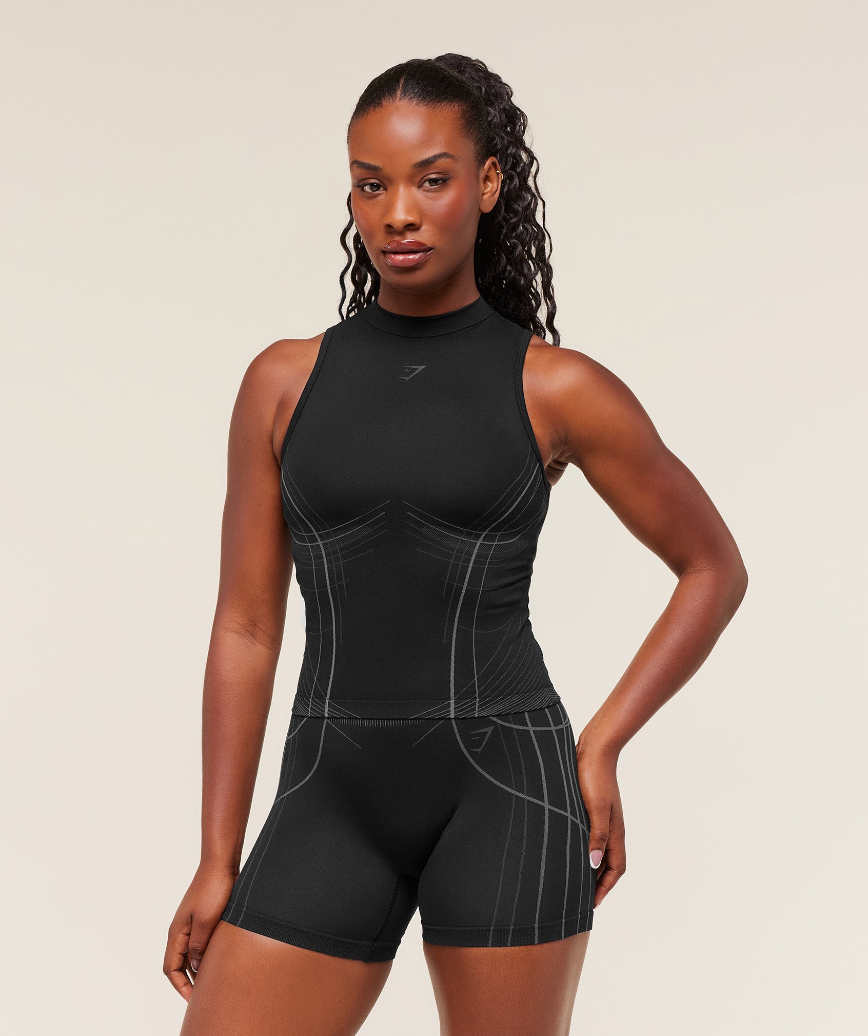 Women's Gymshark Apex Seamless Tank Black