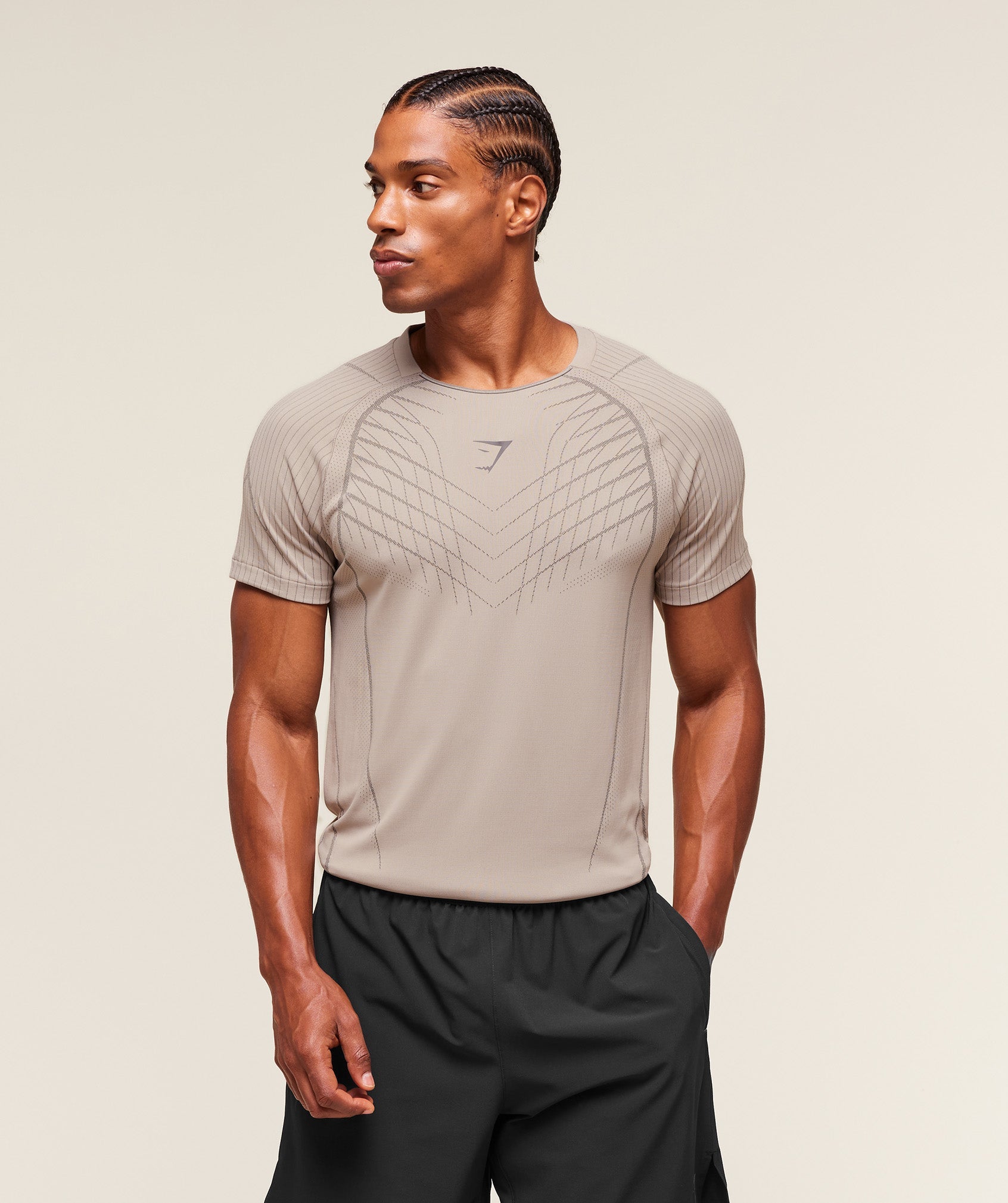 Gymshark Apex Seamless T-Shirt Mushroom Grey