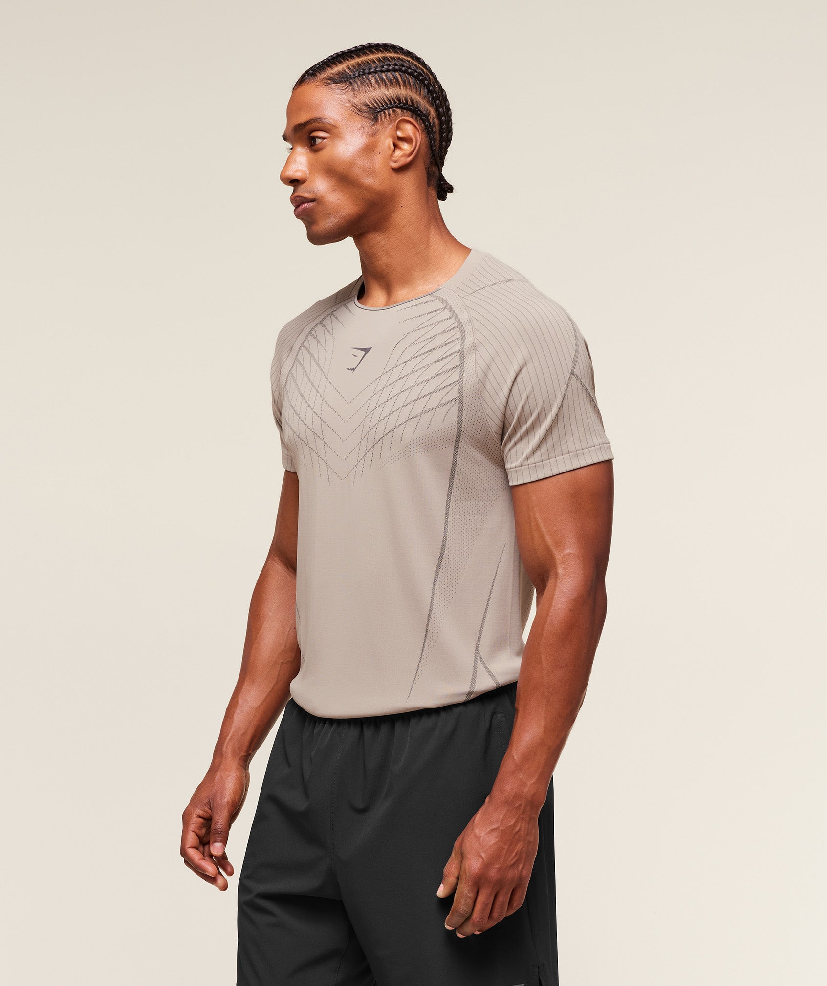 Gymshark Apex Seamless T-Shirt Mushroom Grey