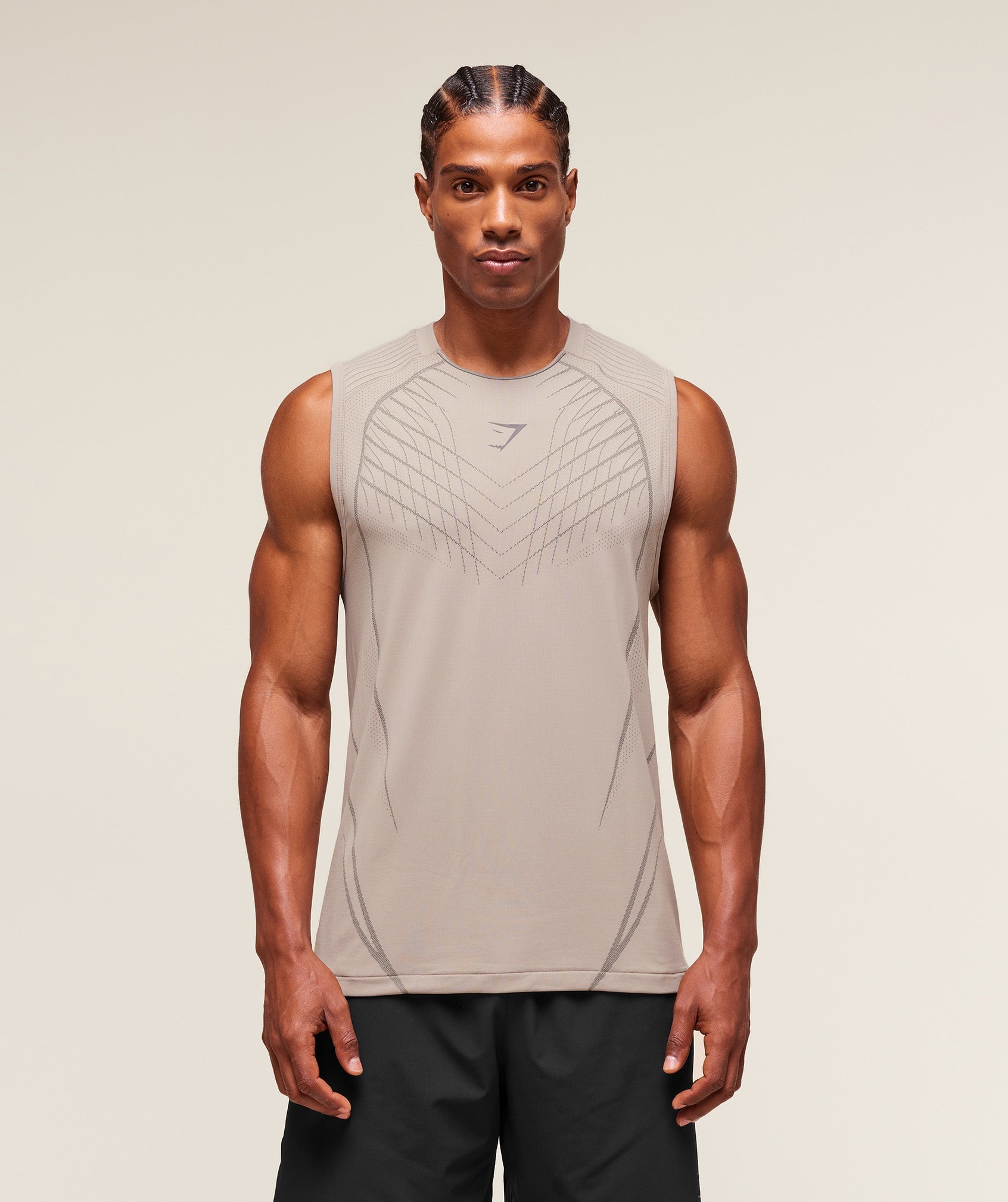 Gymshark Apex Seamless Tank Mushroom Grey