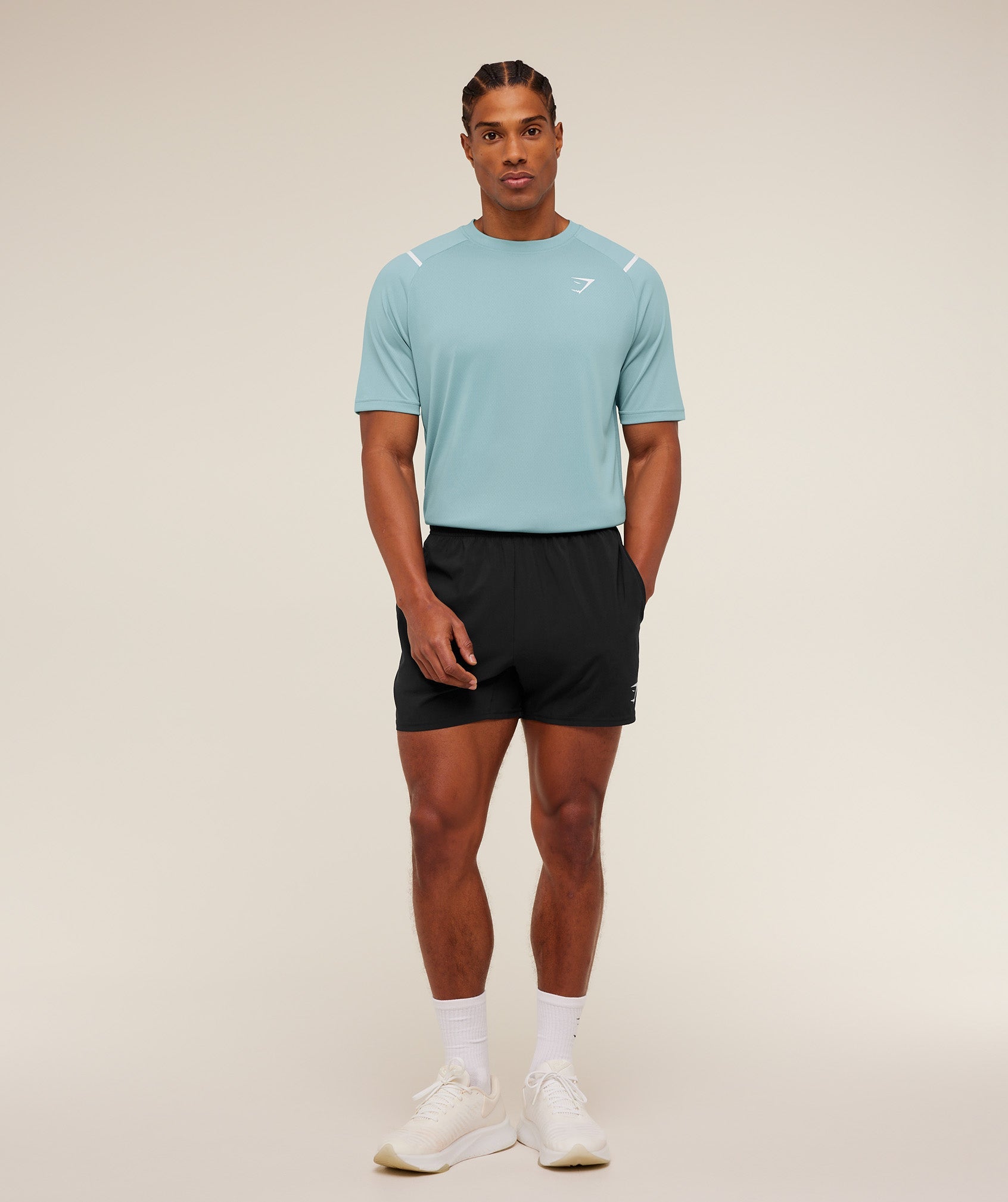 Gymshark Arrival Contrast T-Shirt Flow Blue