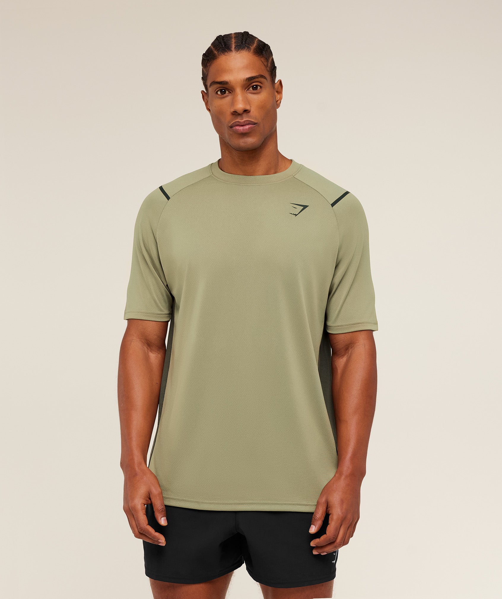 Gymshark Arrival Contrast T-Shirt Grounded Green