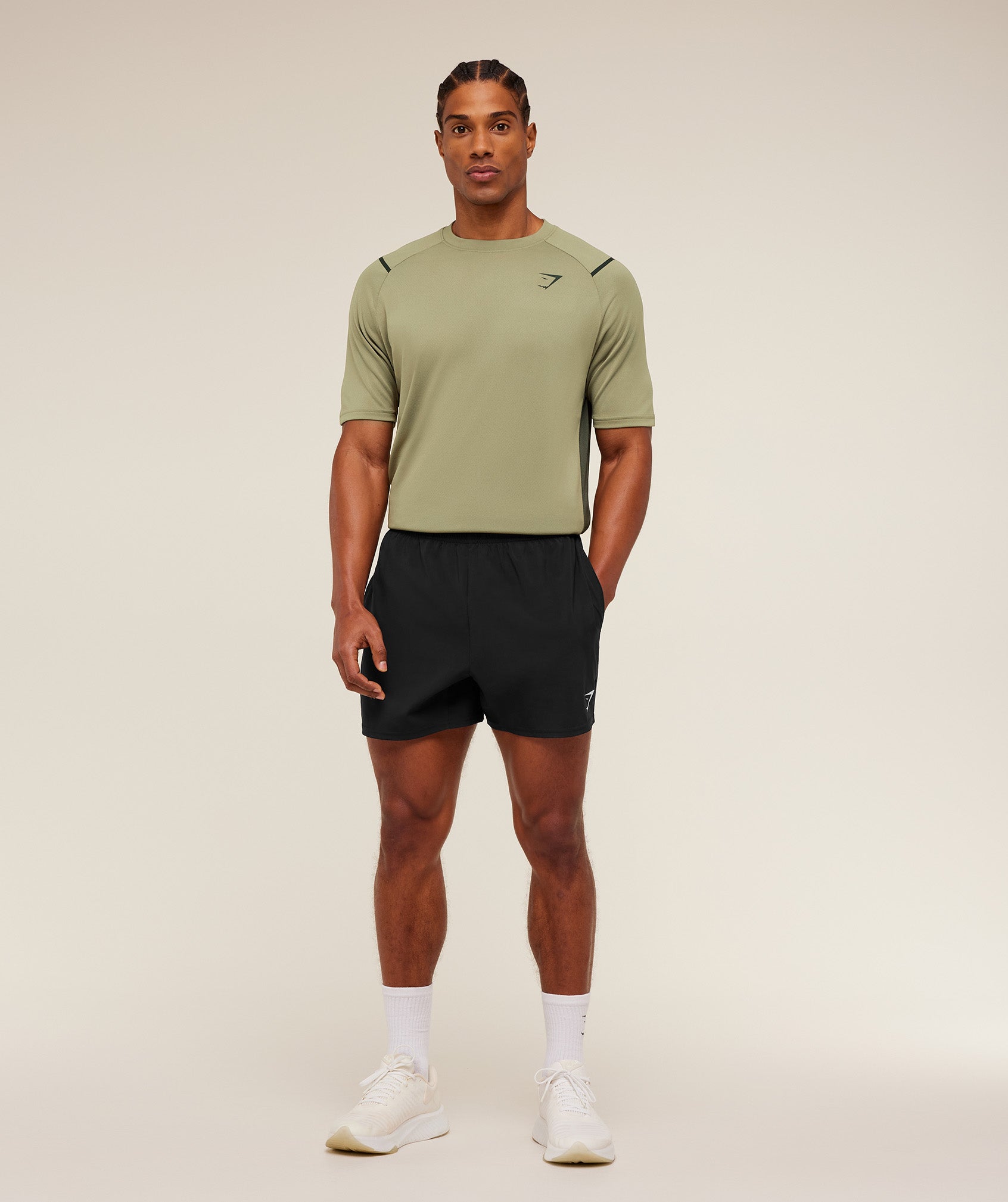Gymshark Arrival Contrast T-Shirt Grounded Green