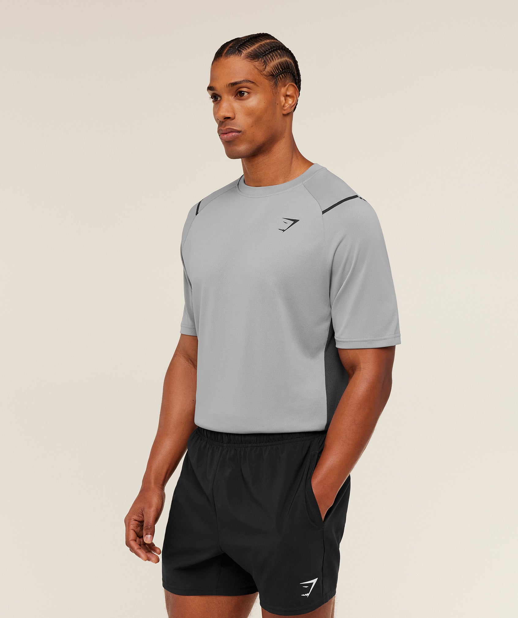 Gymshark Arrival Contrast T-Shirt Smokey Grey