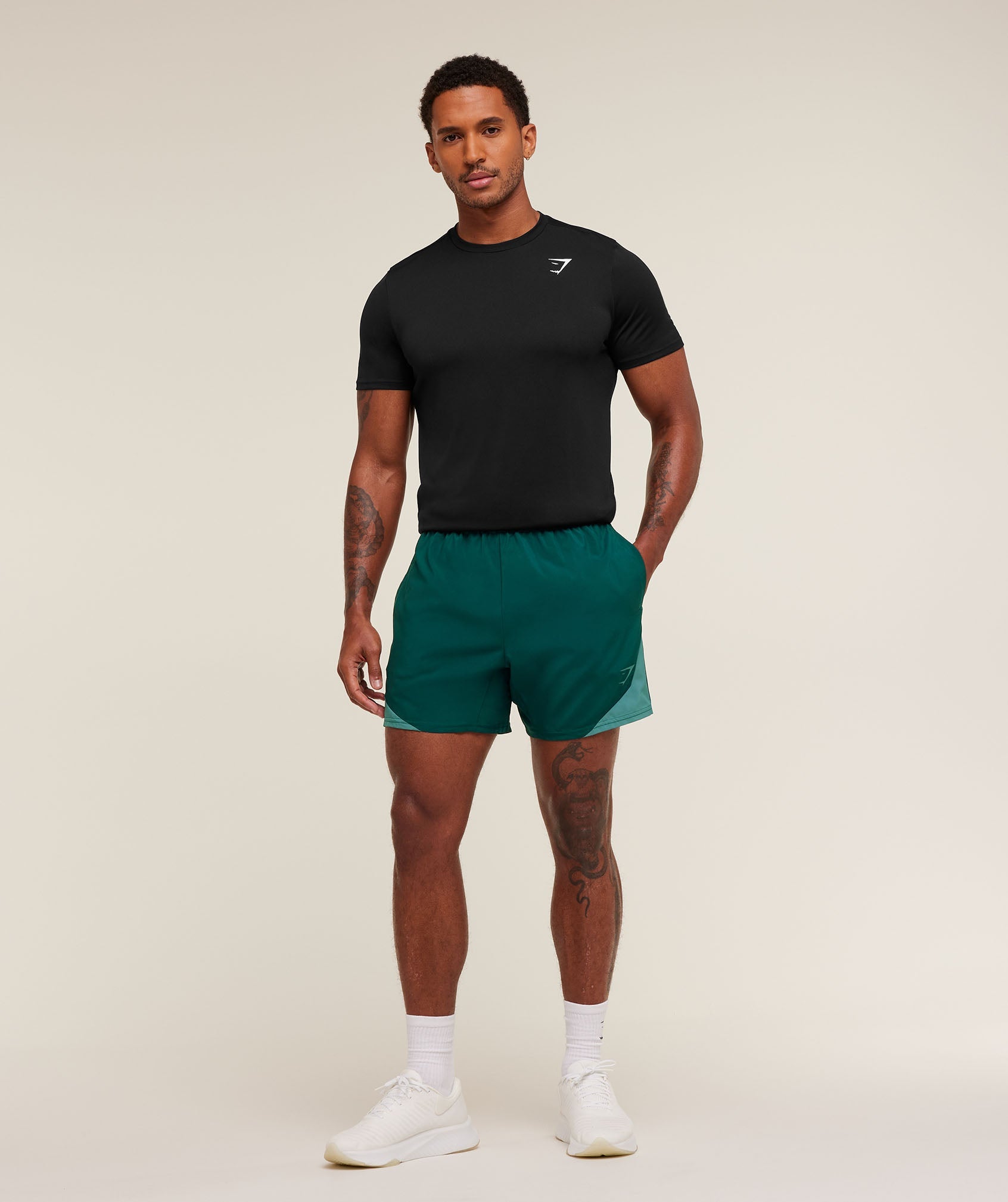 Gymshark Arrival Block 6" Shorts Weighted Teal