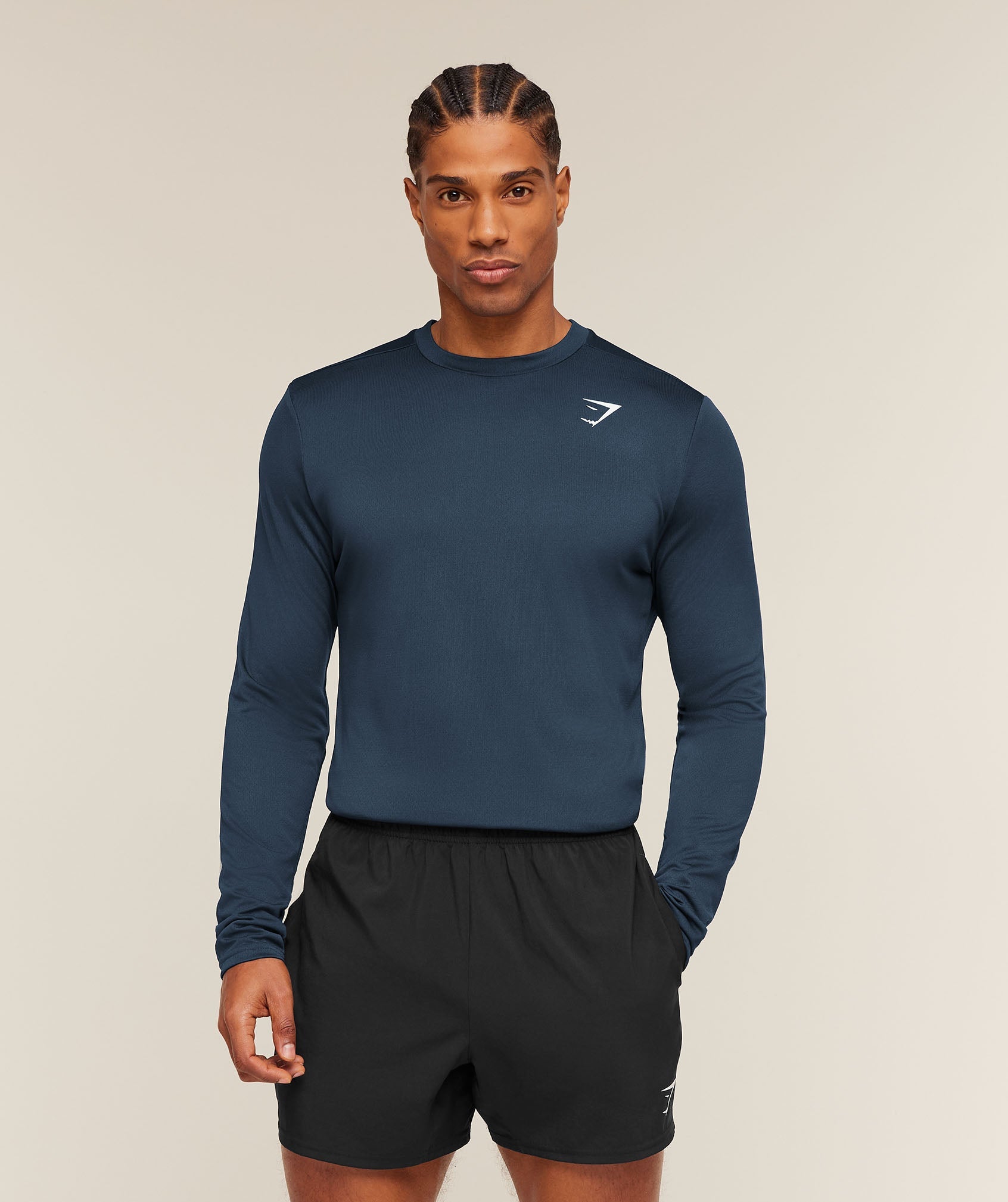 Gymshark Arrival Long Sleeve T-Shirt Navy