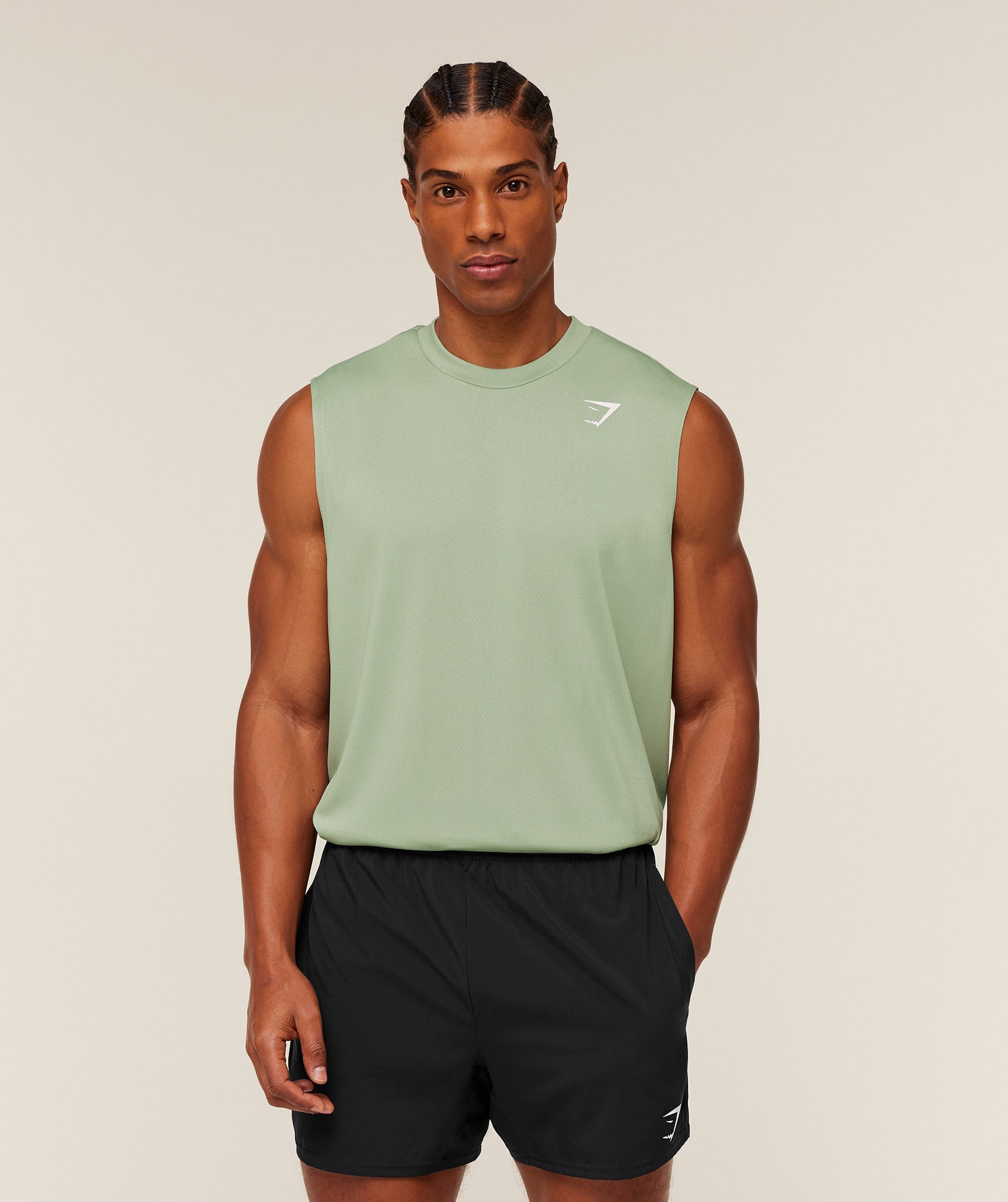 Gymshark Arrival Oversized Tank Gs Haze Green
