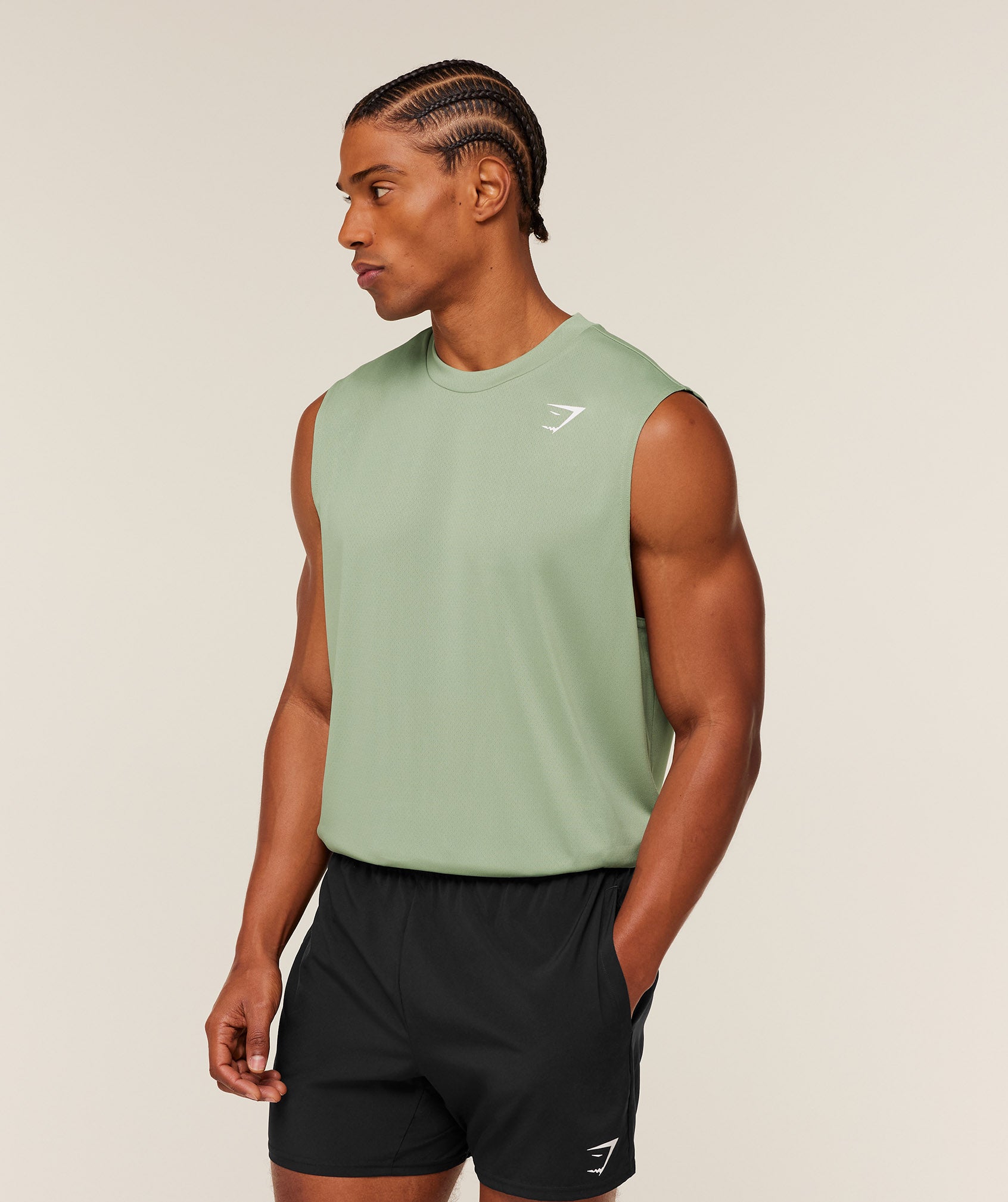 Gymshark Arrival Oversized Tank Gs Haze Green