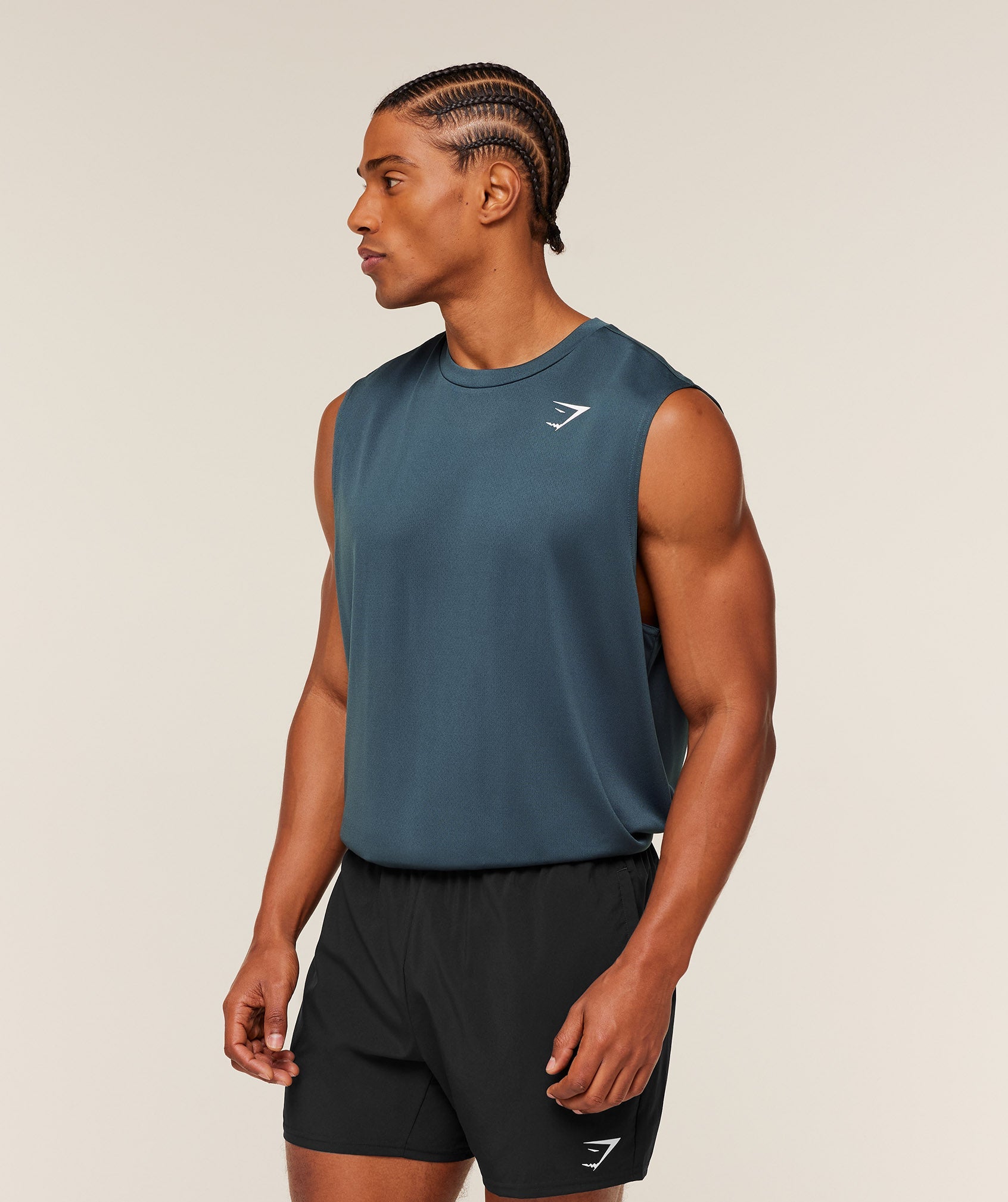 Gymshark Arrival Oversized Tank Gs Stealth Blue