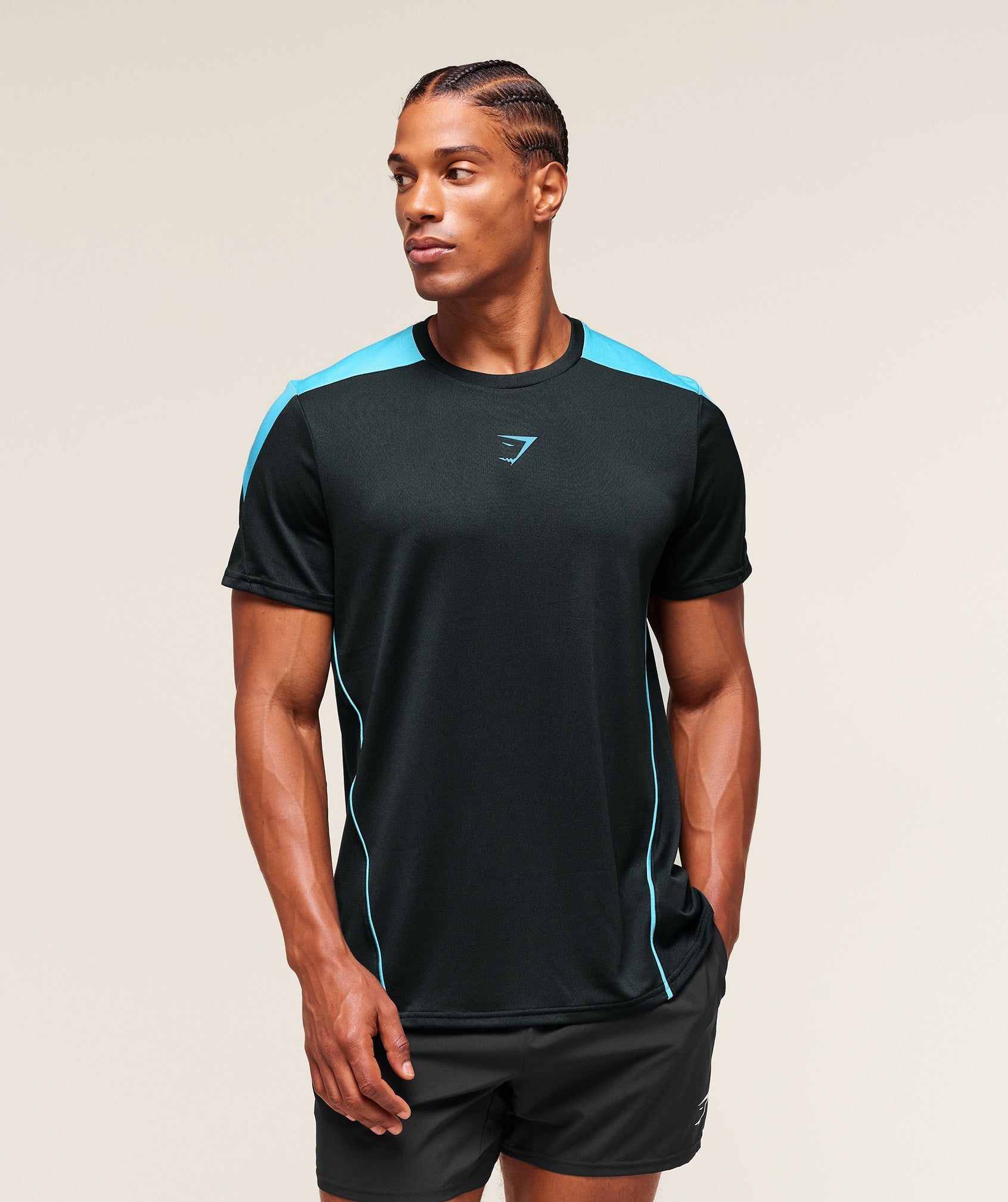 Gymshark Arrival Block T-Shirt Deep Petrol Blue