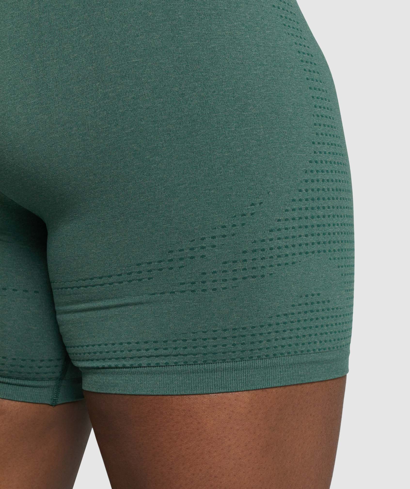 Women's Gymshark Vital Seamless Shorts Dark Green Marl