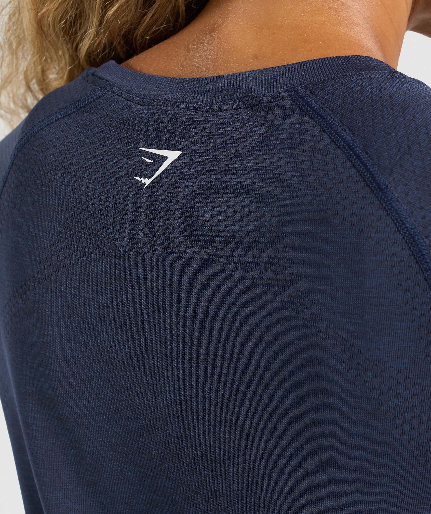 Women's Gymshark Vital Light T-Shirt Heavy Blue Marl