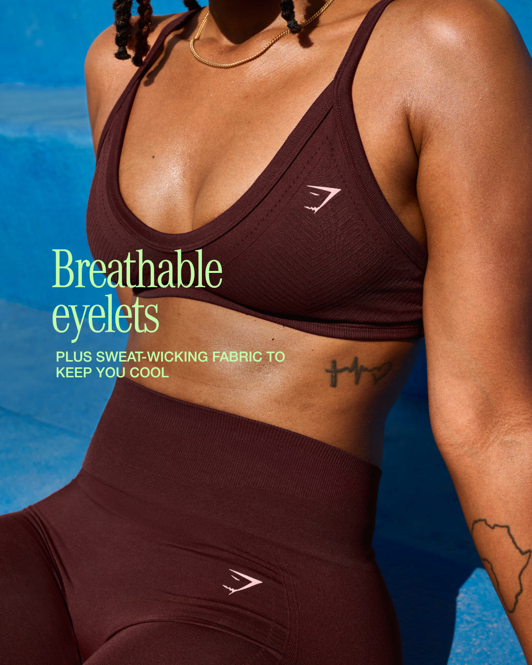 Women's Gymshark Energise Seamless Leggings Rich Maroon