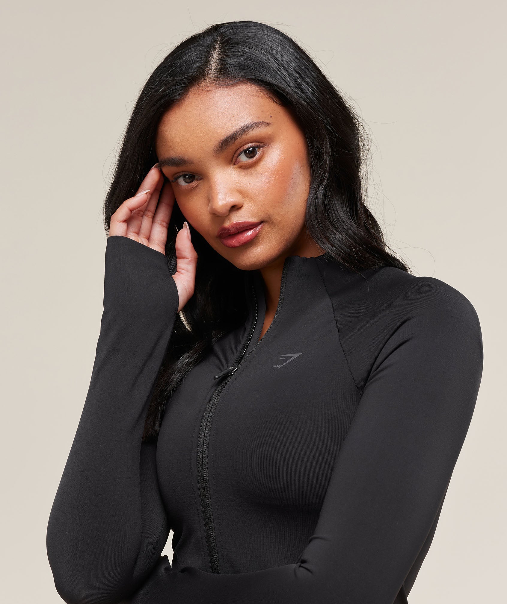 Women's Gymshark Soft Sculpt Zip Up Jacket Black