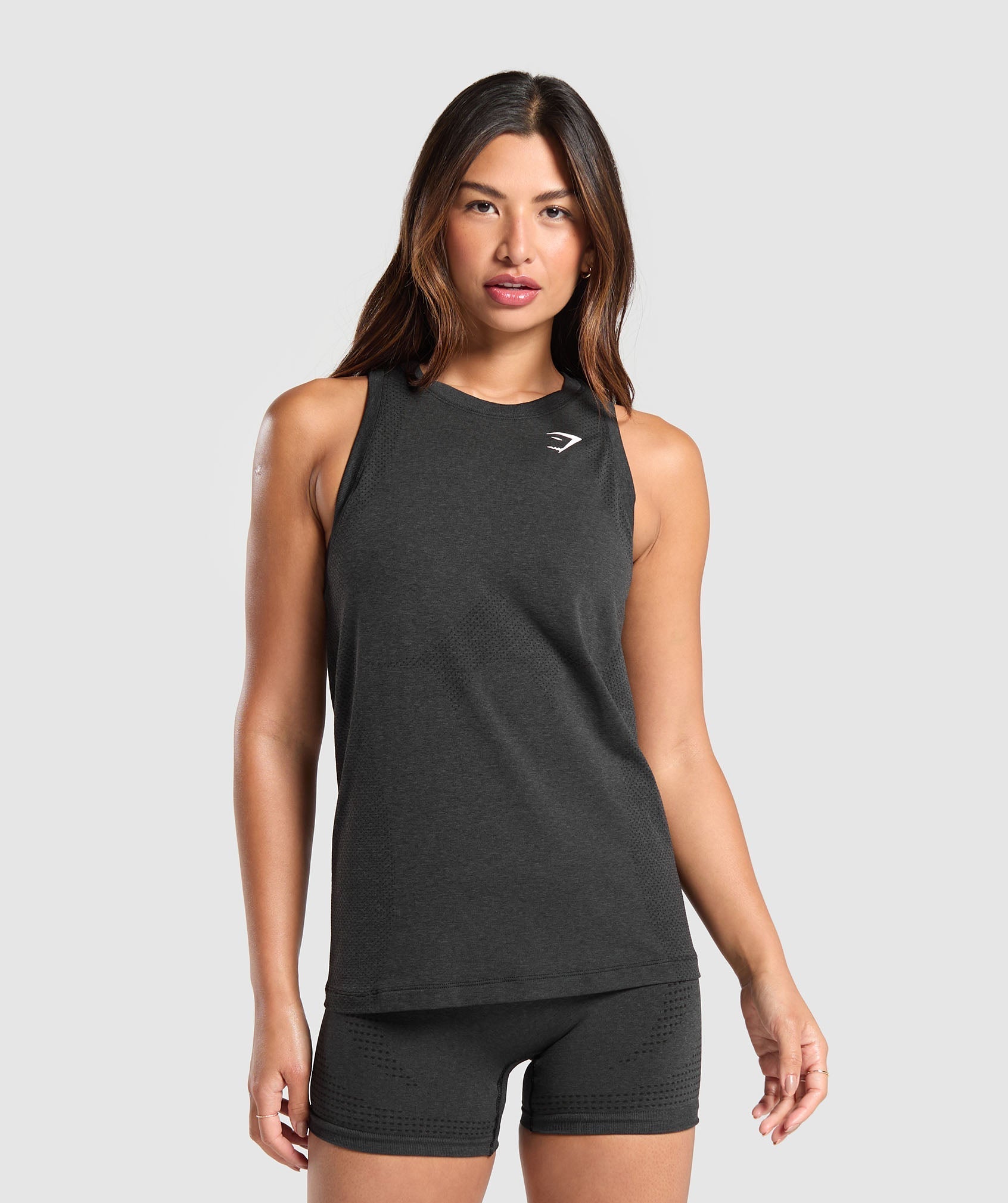 Women's Gymshark Vital Light Tank Black Marl