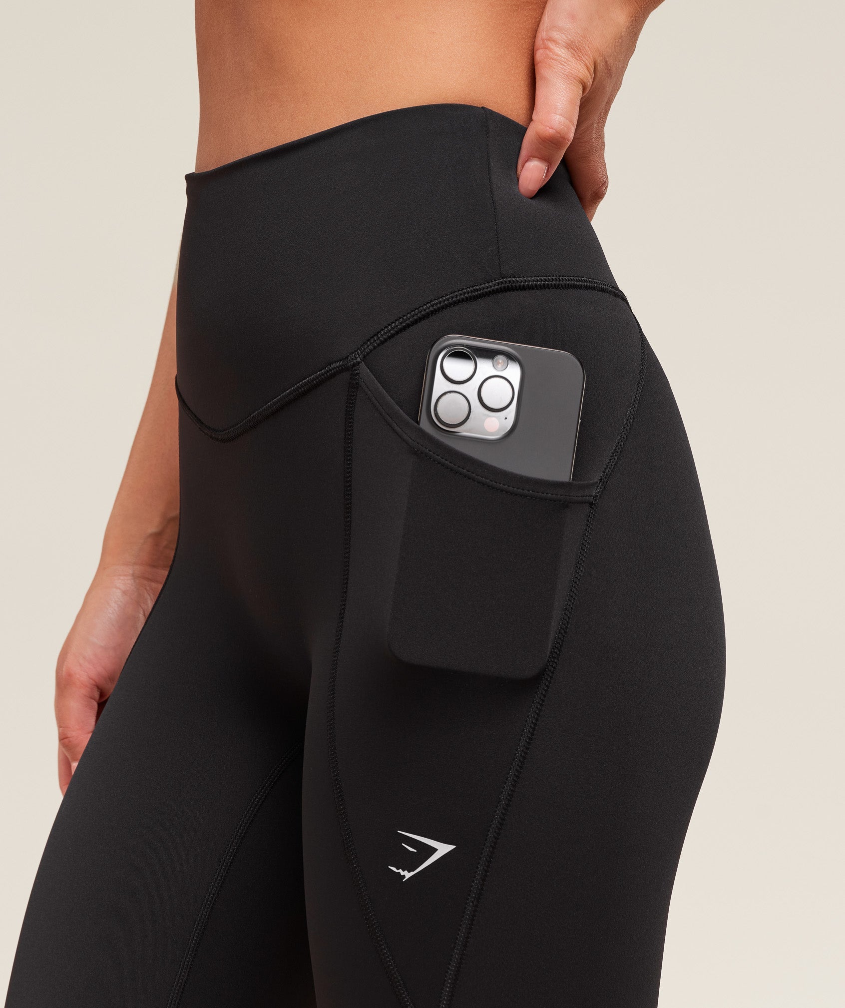Women's Gymshark Running Pocket Leggings Black
