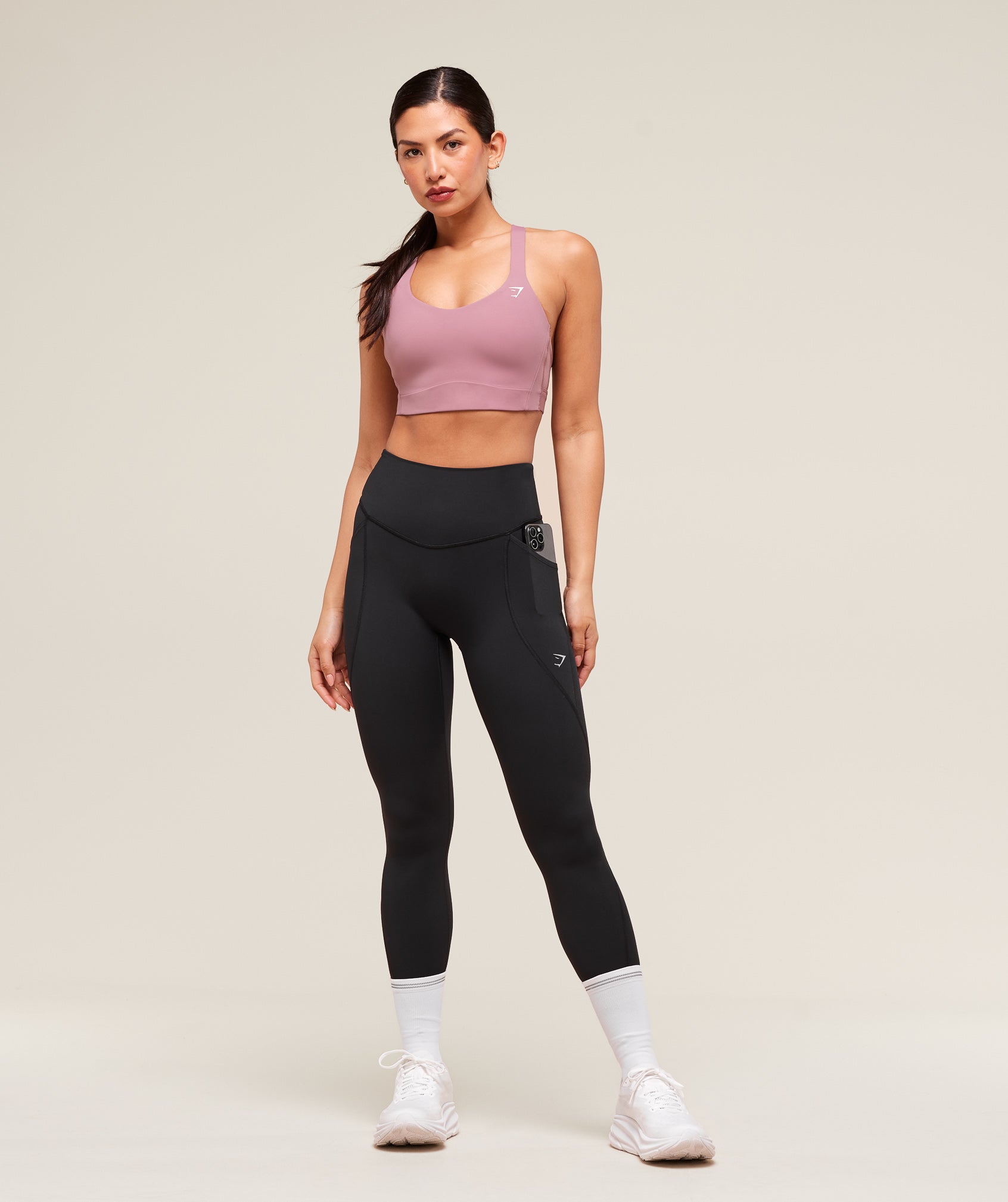 Women's Gymshark Running Pocket Leggings Black