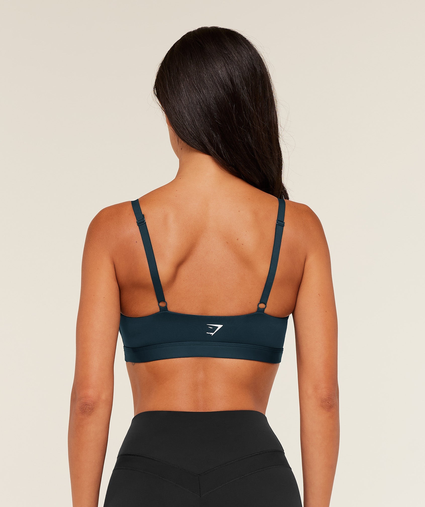 Women's Gymshark Balcony Peekaboo Sports Bra Deep Petrol Blue