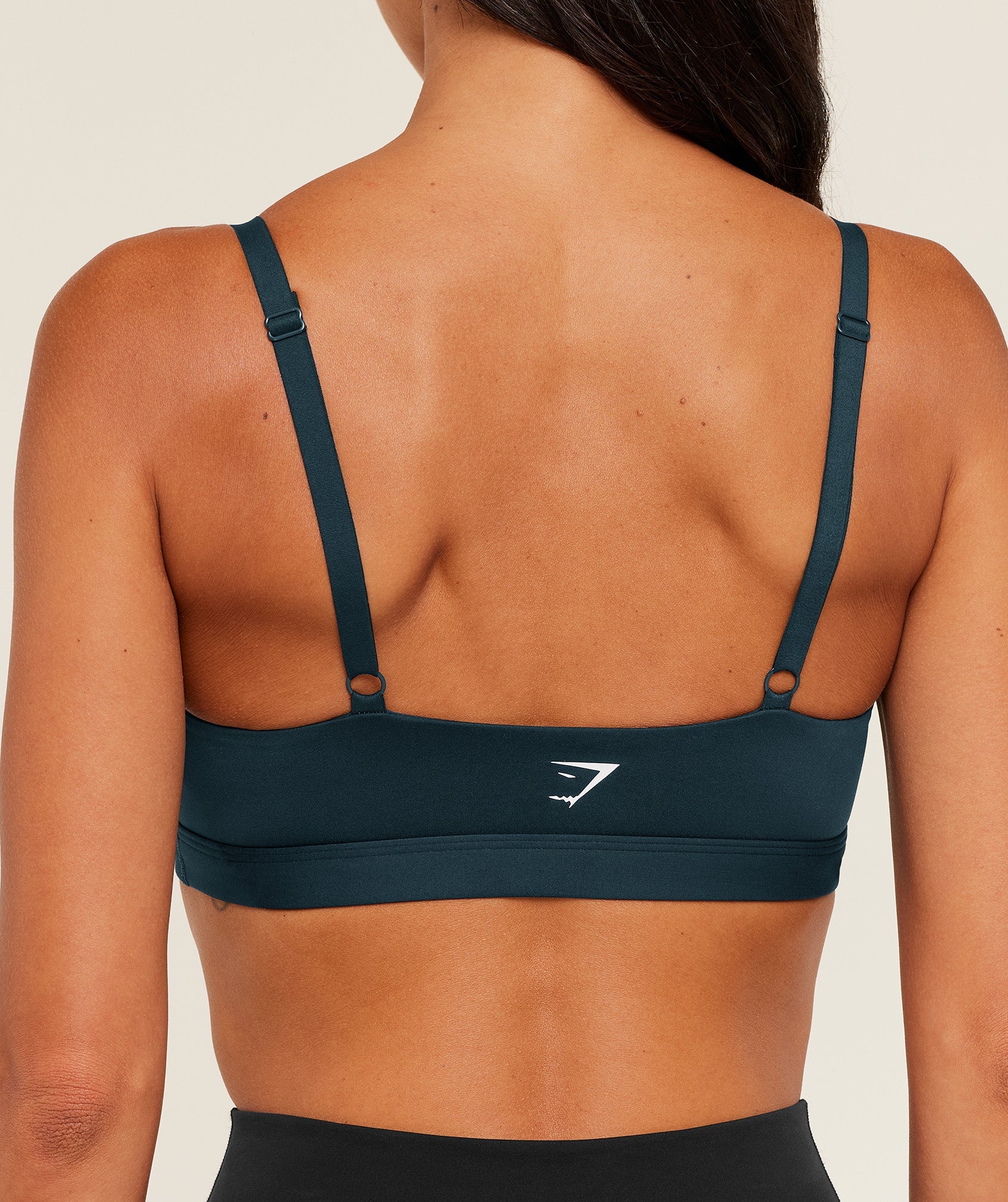 Women's Gymshark Balcony Peekaboo Sports Bra Deep Petrol Blue