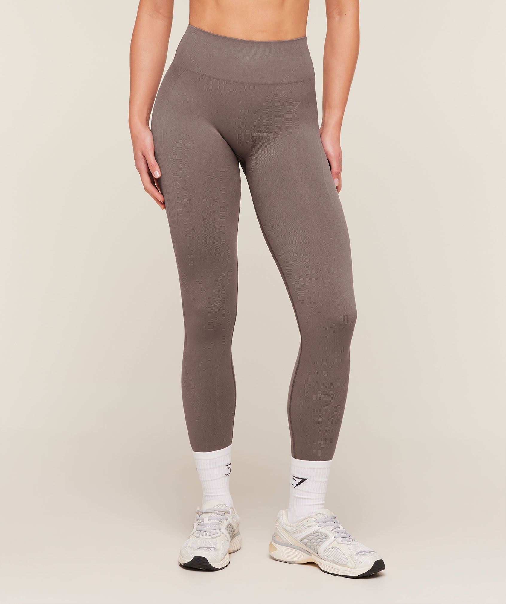 Women's Gymshark Poise Seamless Leggings Cool Brown