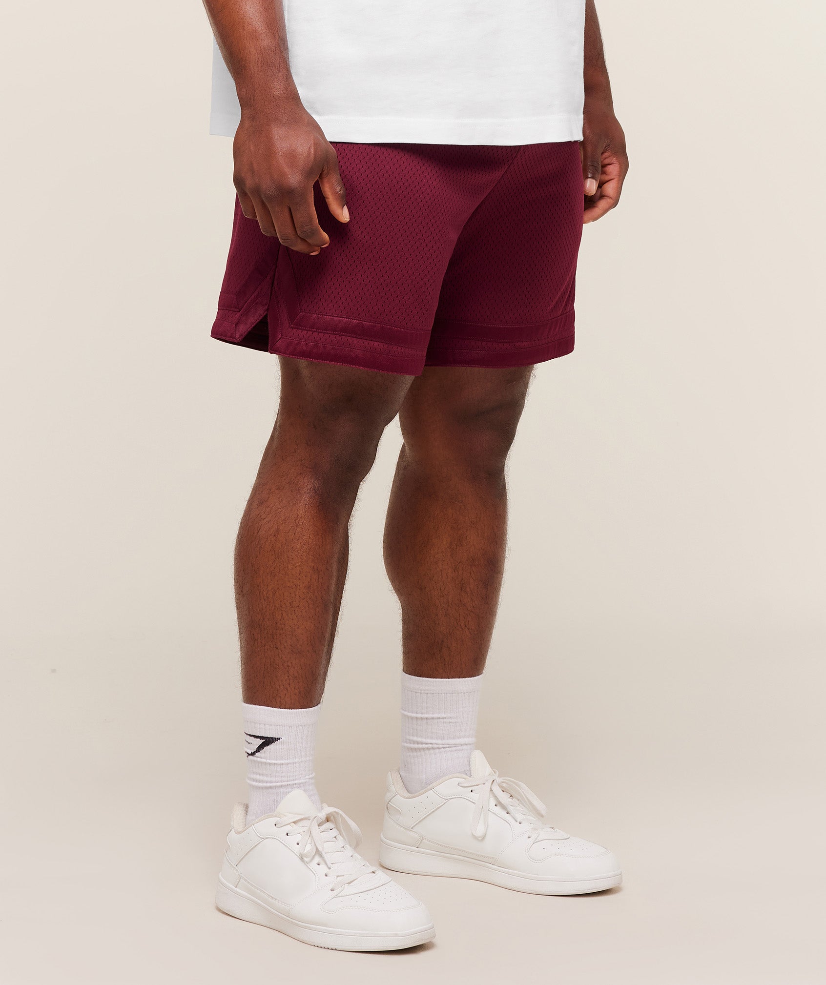 Gymshark Campus Mesh Shorts Rich Maroon