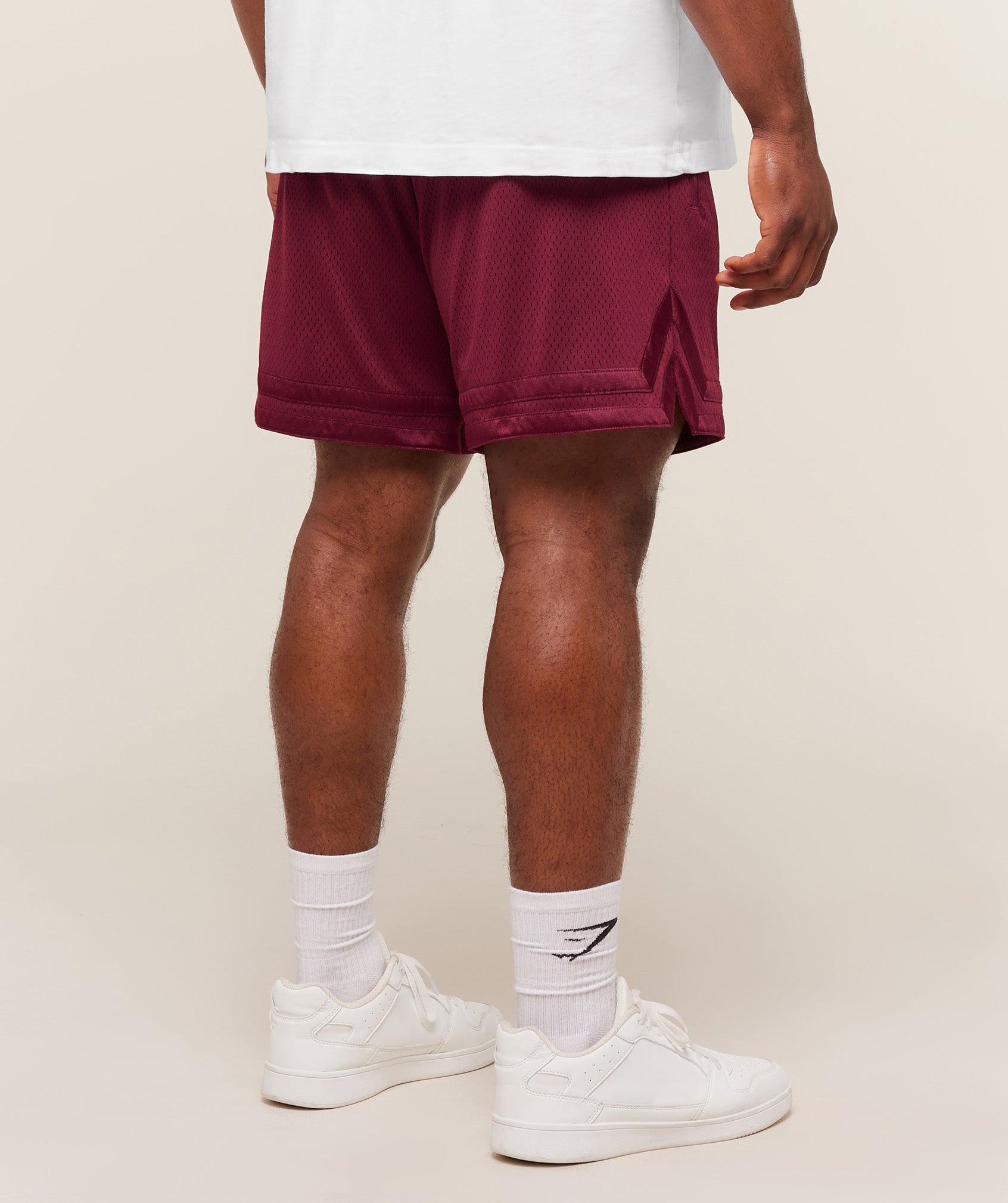 Gymshark Campus Mesh Shorts Rich Maroon