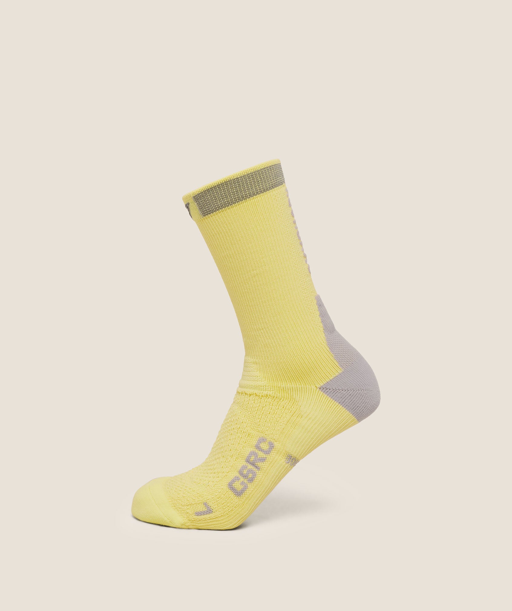 Women's Gymshark Running Elite Crew Sock Single Sorbet Yellow