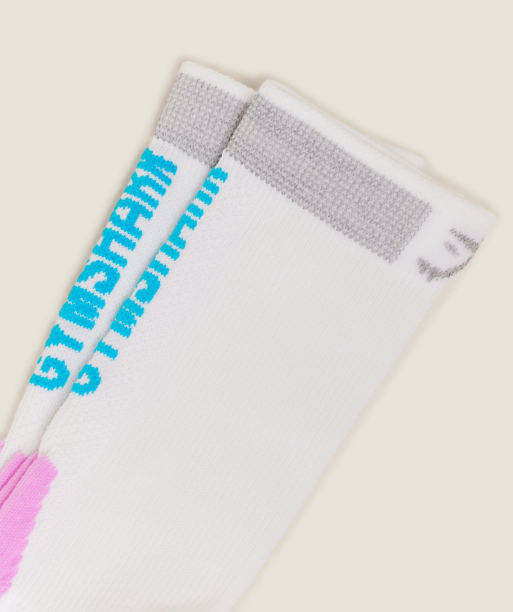 Women's Gymshark Running Elite Crew Sock Single White