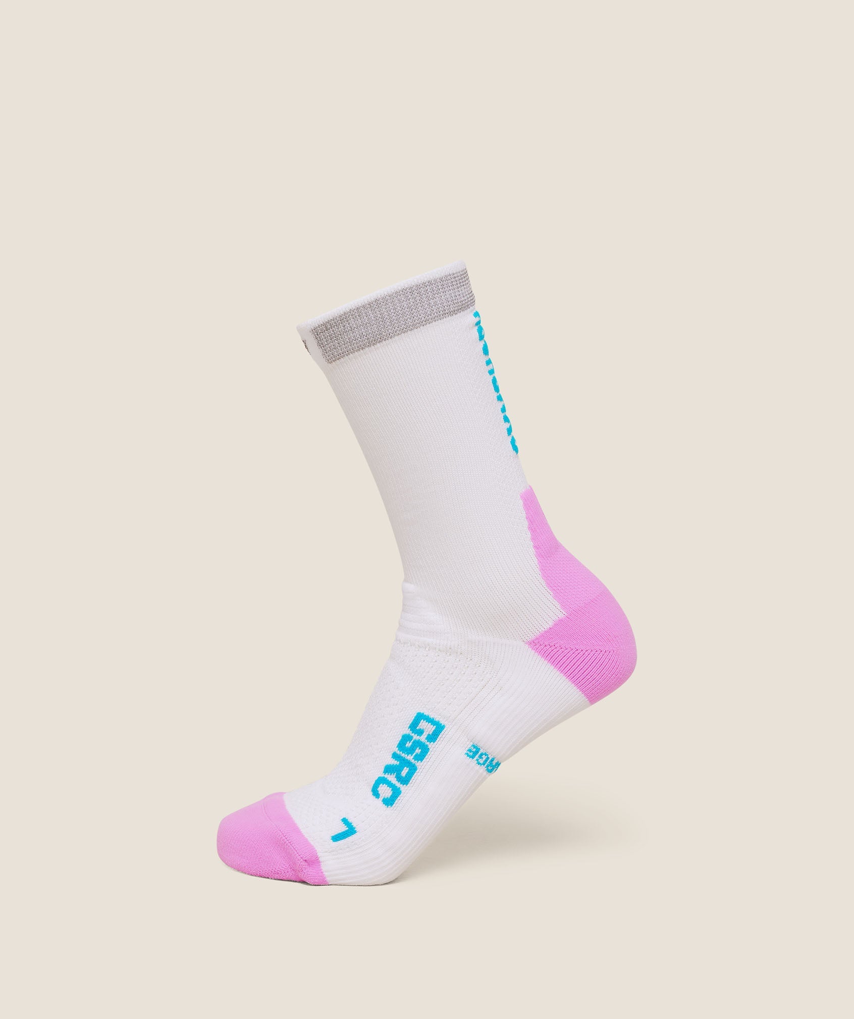 Women's Gymshark Running Elite Crew Sock Single White