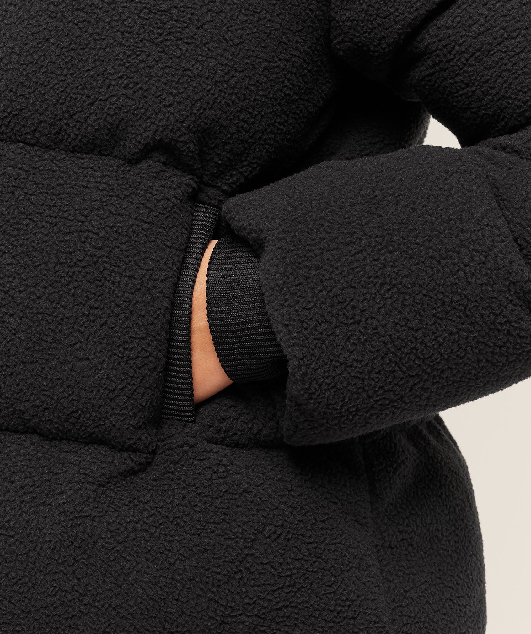 Women's Gymshark Sherpa Puffer Jacket Black