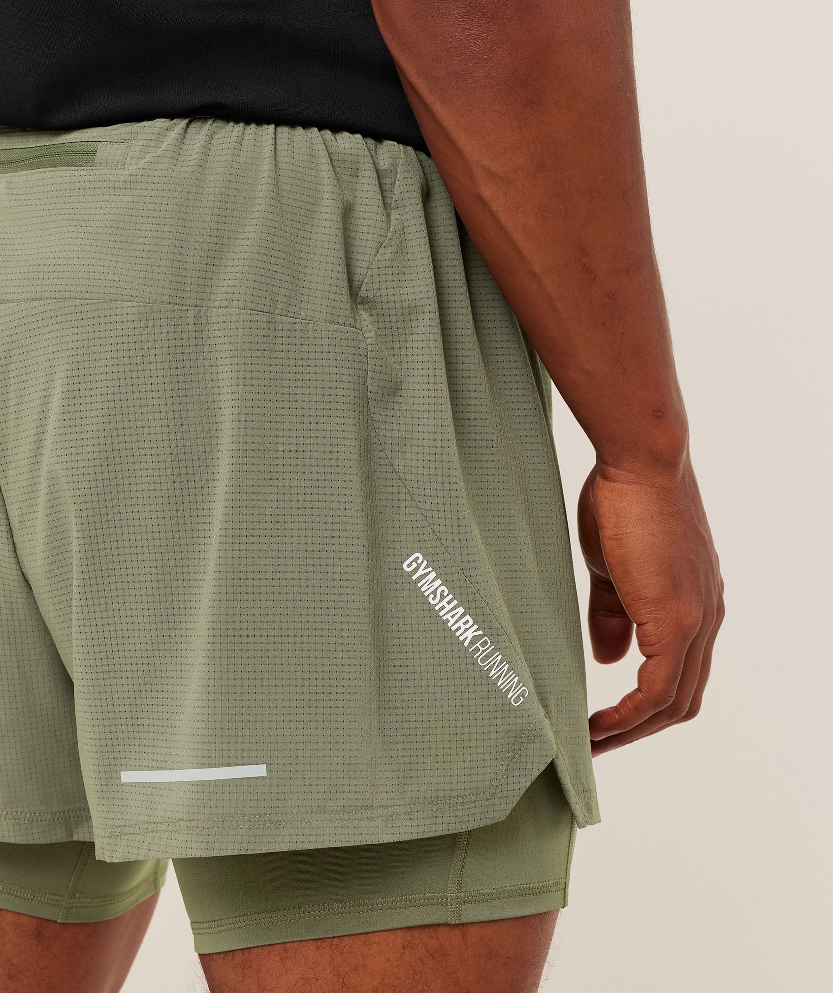 Gymshark Running 4" 2In1 Shorts Base Green