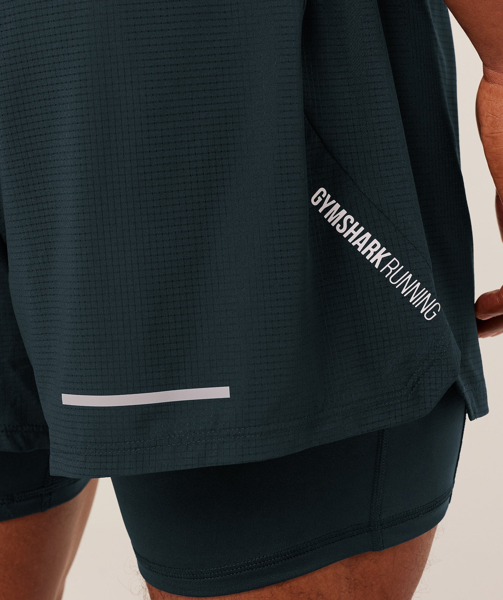 Gymshark Running 4" 2In1 Shorts Deep Petrol Blue