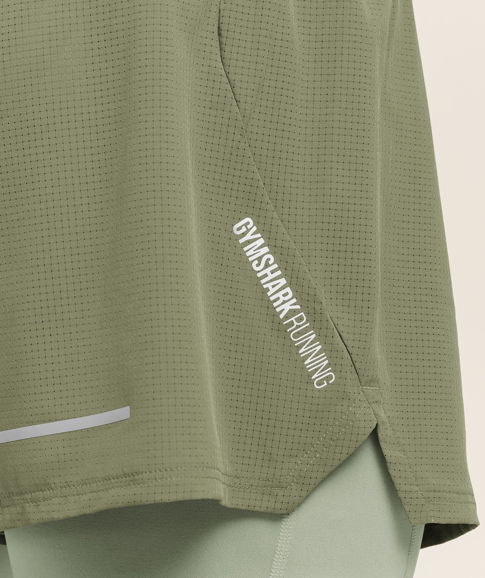 Gymshark Running 4" 2In1 Shorts Grounded Green