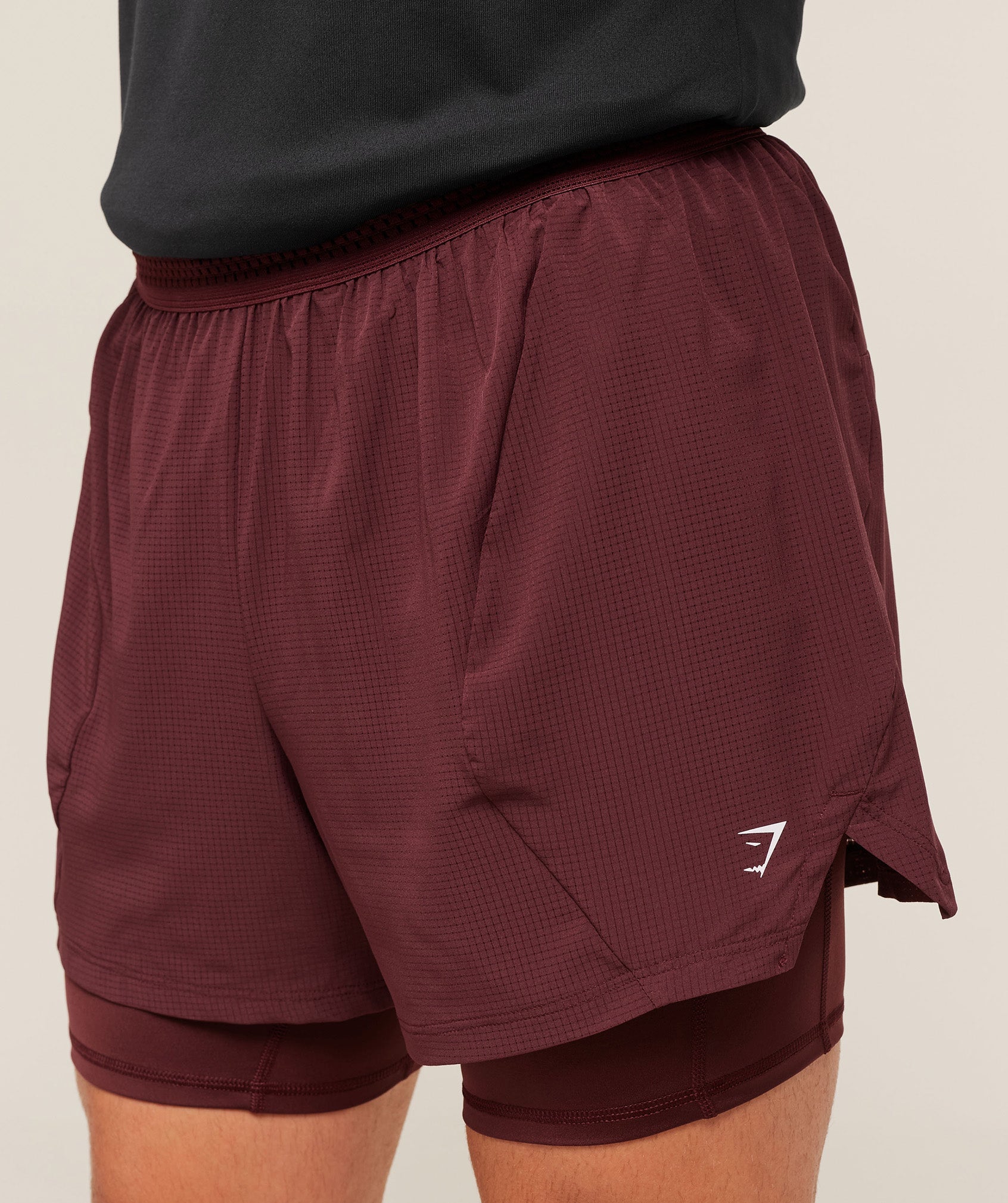Gymshark Running 4" 2In1 Shorts Rich Maroon