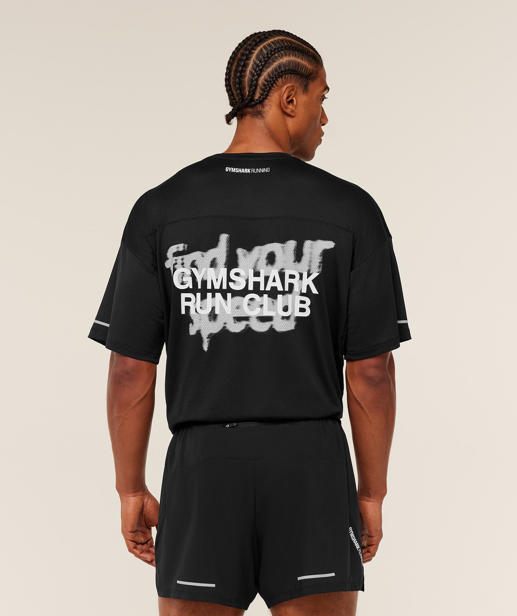 Gymshark Running Graphic T-Shirt Gs Black